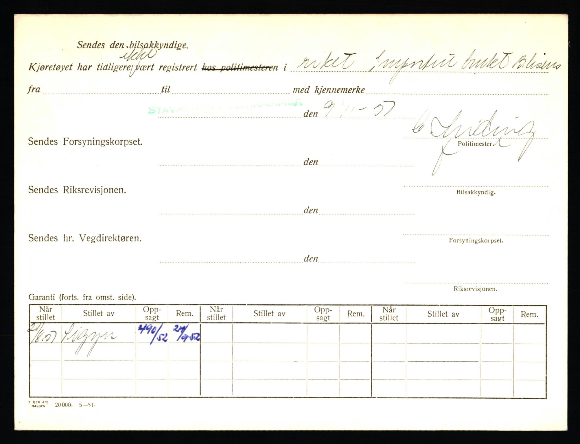 Stavanger trafikkstasjon, AV/SAST-A-101942/0/F/L0005: L-1350 - L-1699, 1930-1971, p. 36
