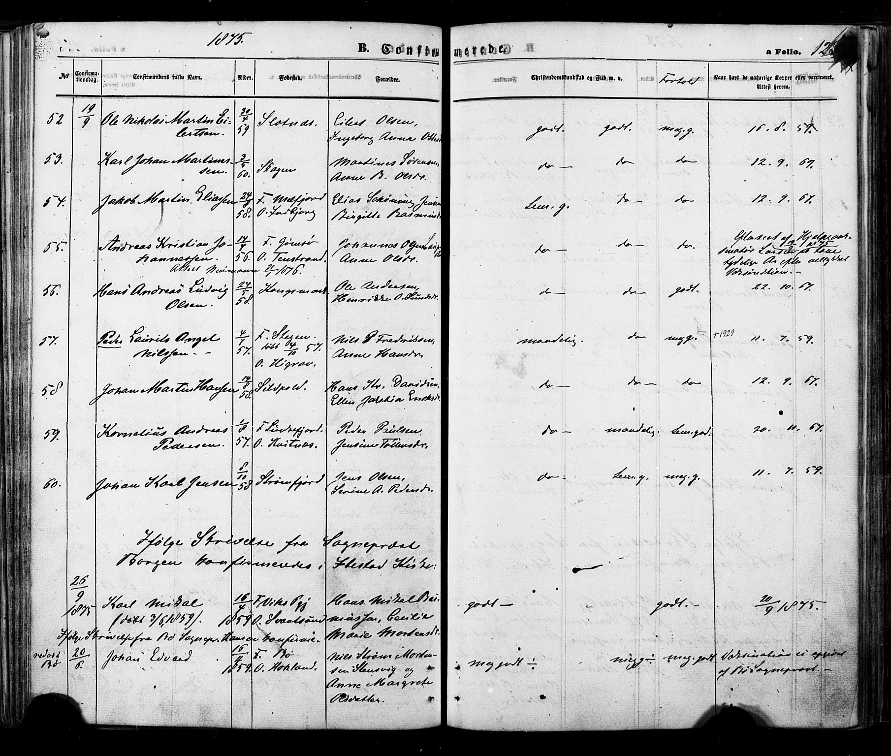 Ministerialprotokoller, klokkerbøker og fødselsregistre - Nordland, AV/SAT-A-1459/888/L1242: Parish register (official) no. 888A08, 1870-1875, p. 123