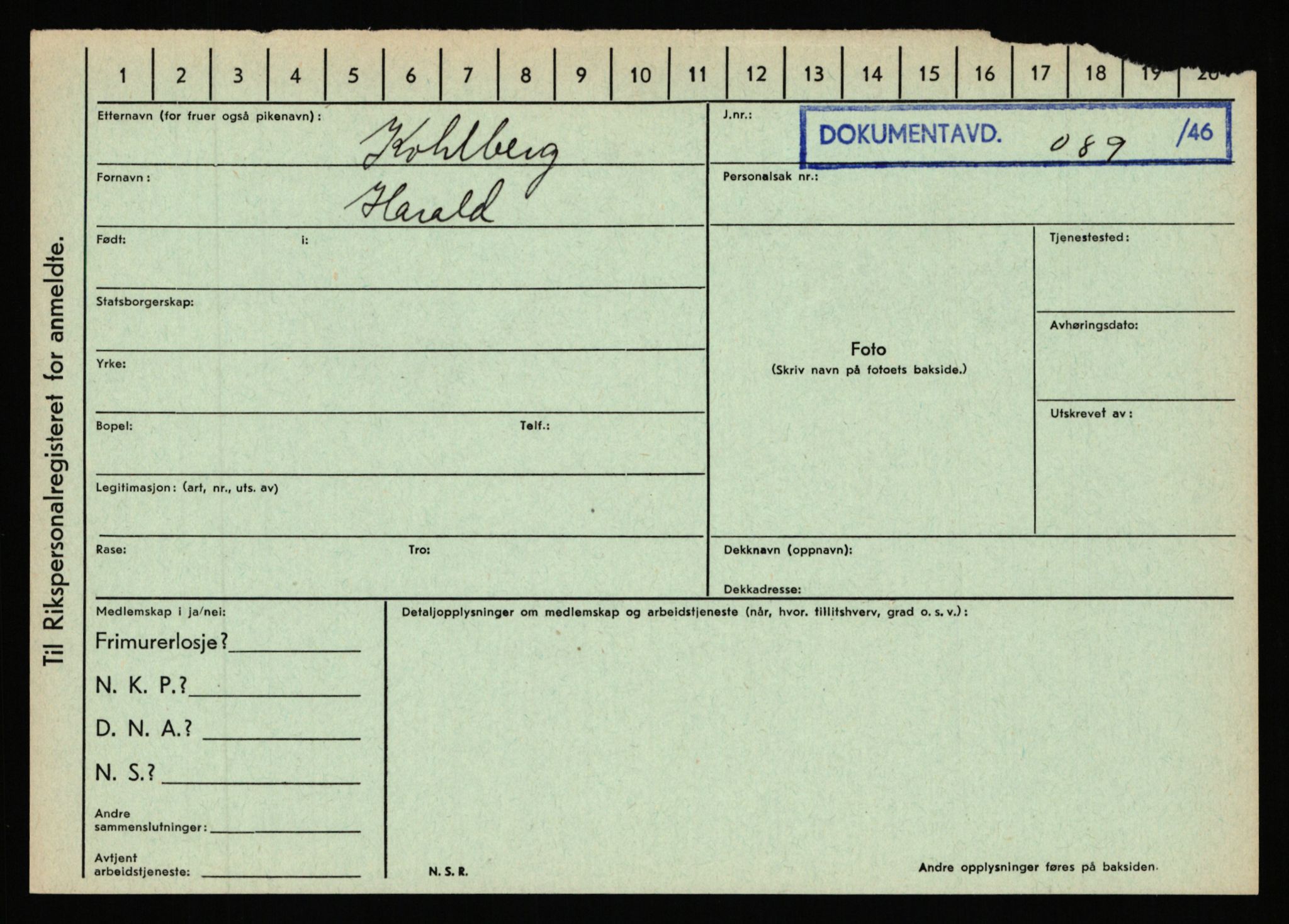 Statspolitiet - Hovedkontoret / Osloavdelingen, AV/RA-S-1329/C/Ca/L0009: Knutsen - Limstrand, 1943-1945, p. 446