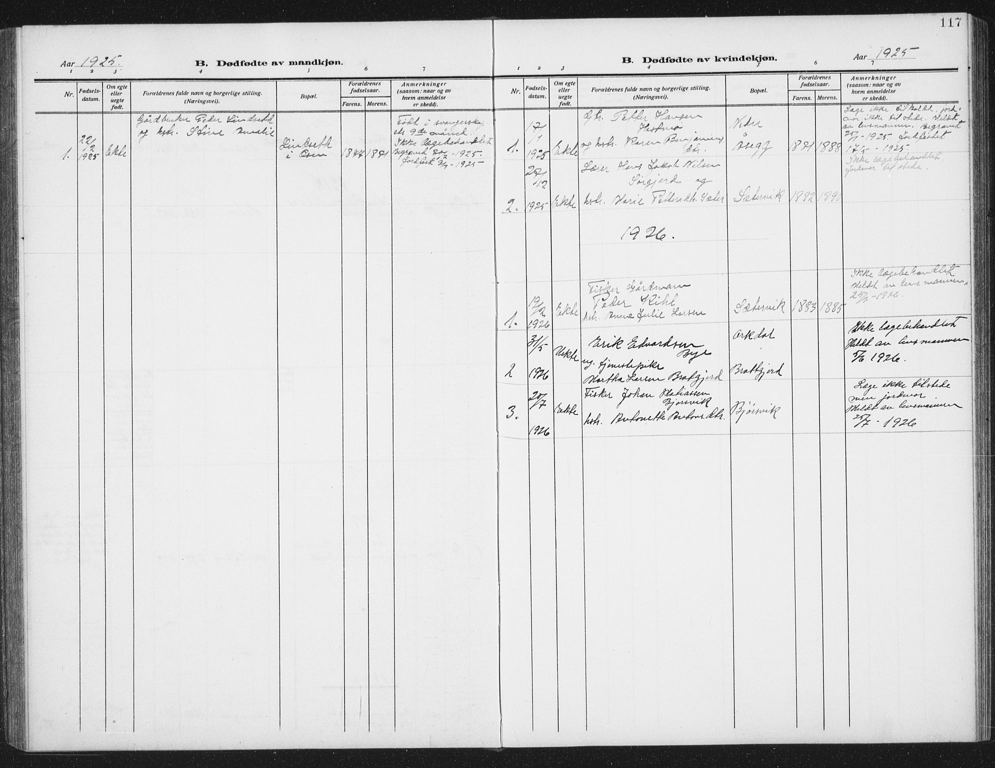 Ministerialprotokoller, klokkerbøker og fødselsregistre - Sør-Trøndelag, SAT/A-1456/658/L0727: Parish register (copy) no. 658C03, 1909-1935, p. 117