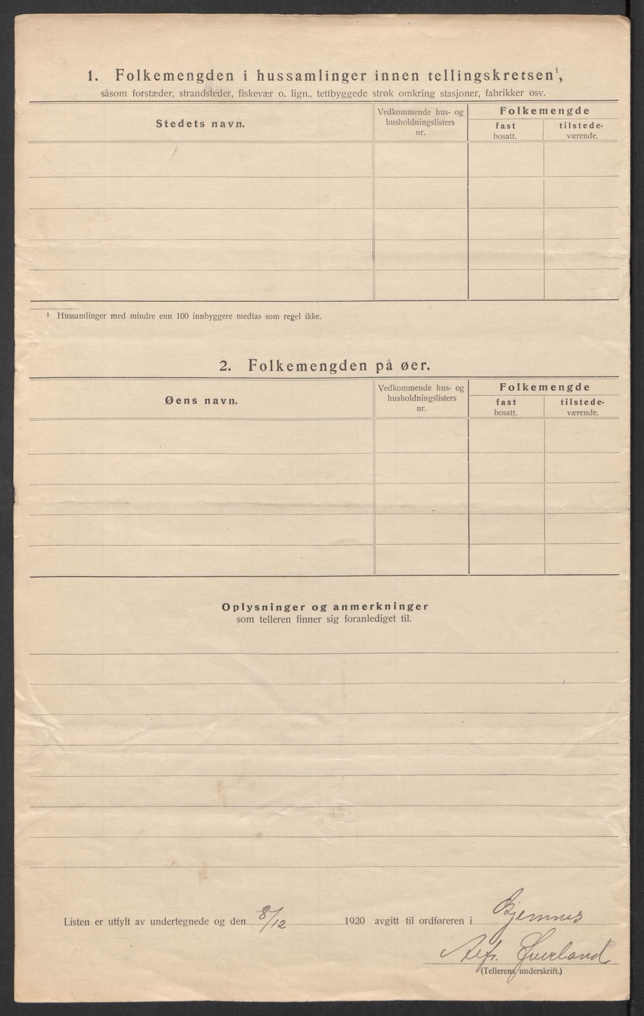 SAT, 1920 census for Gjemnes, 1920, p. 17