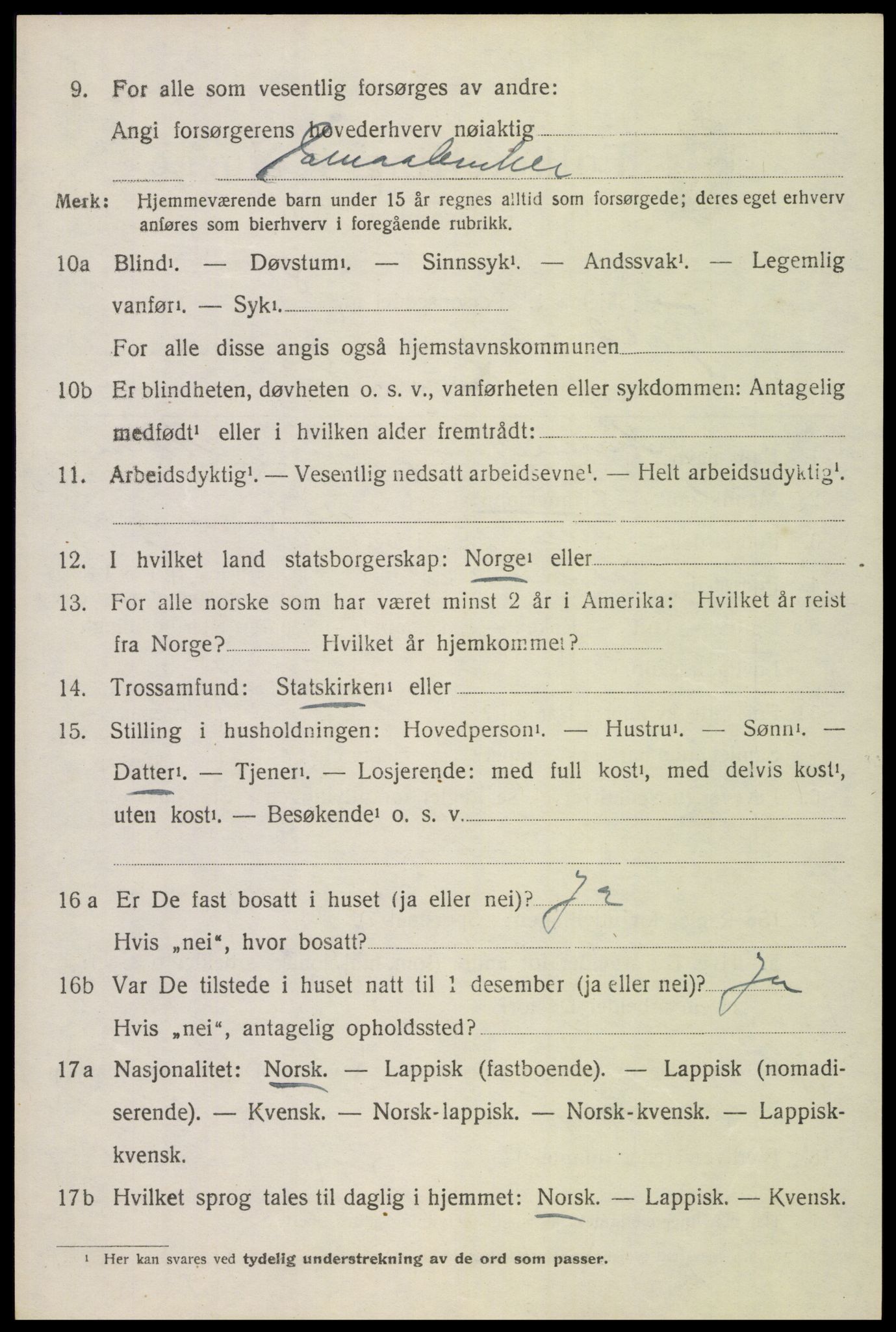 SAT, 1920 census for Tjeldsund, 1920, p. 2275