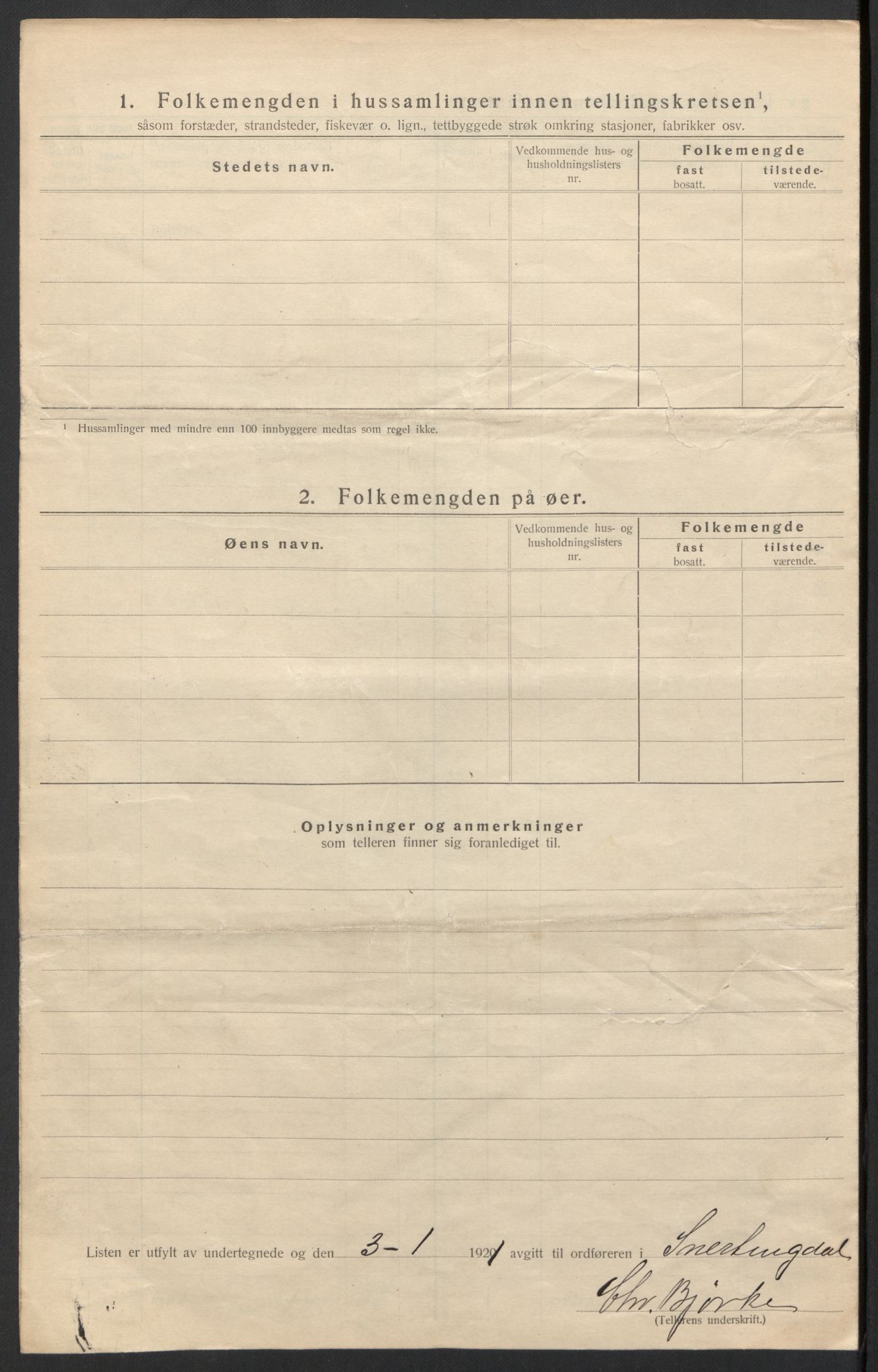 SAH, 1920 census for Snertingdal, 1920, p. 21