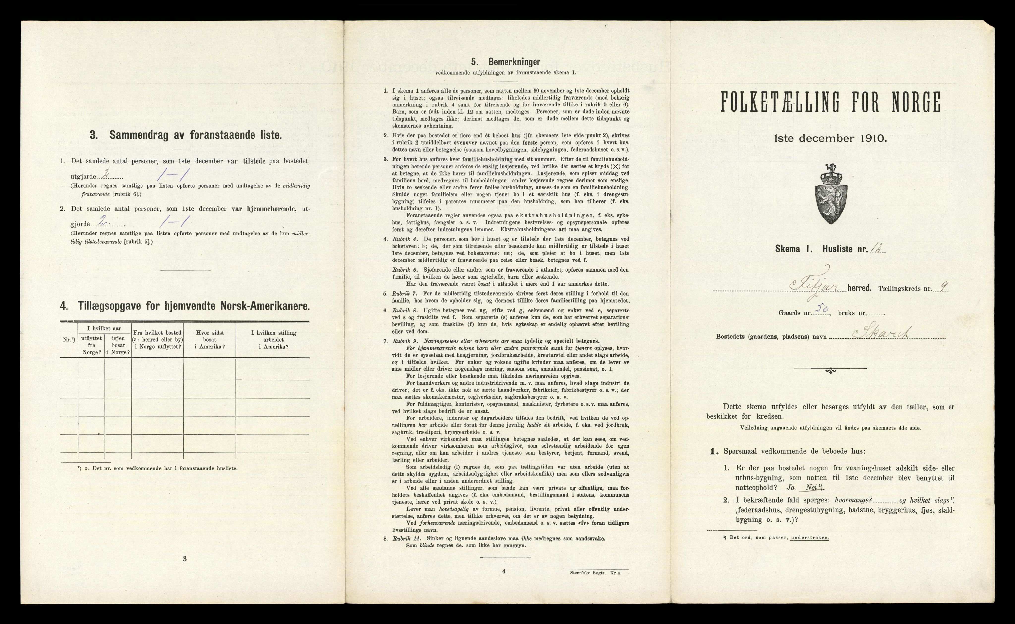 RA, 1910 census for Fitjar, 1910, p. 535