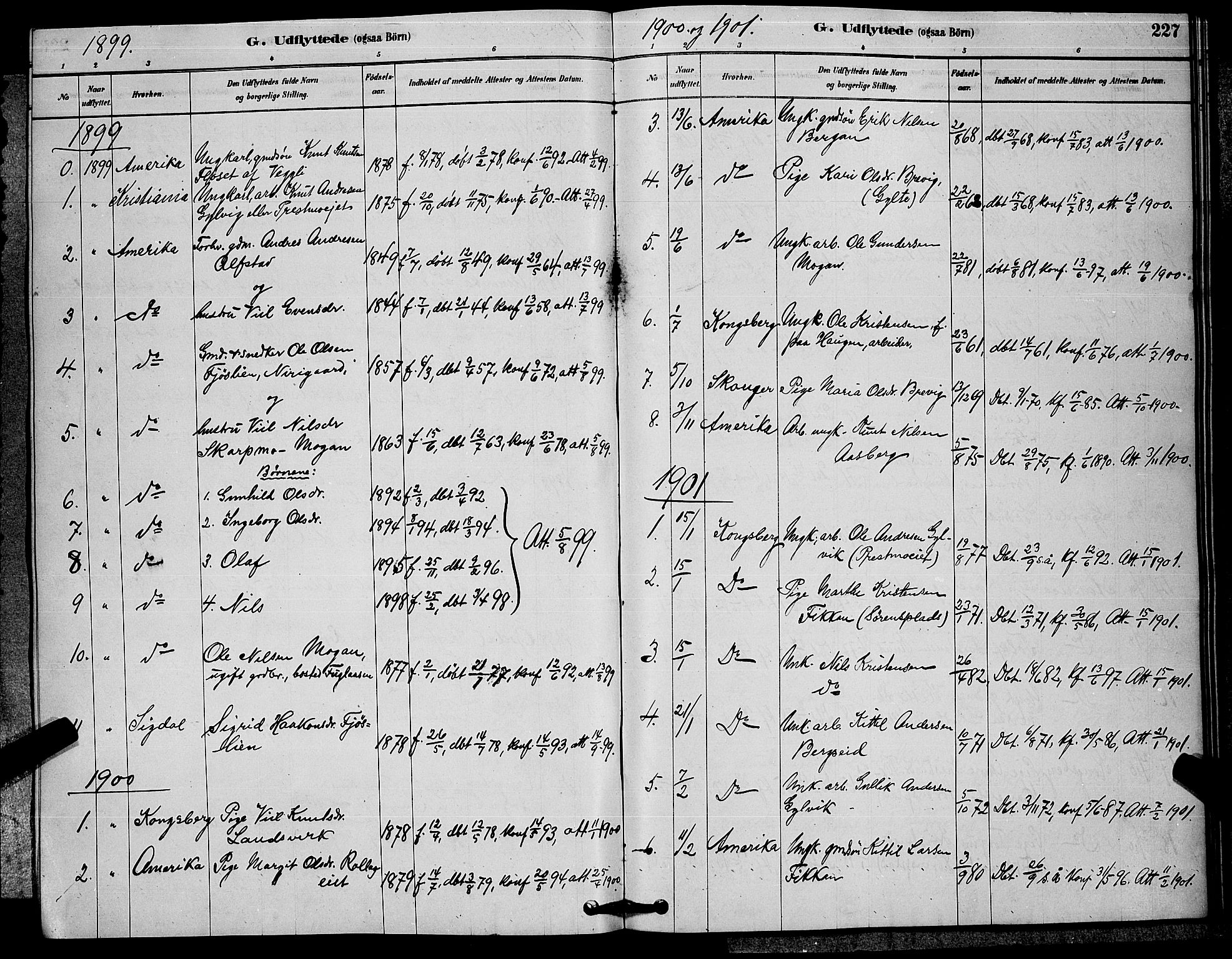 Rollag kirkebøker, SAKO/A-240/G/Ga/L0004: Parish register (copy) no. I 4, 1878-1903, p. 227