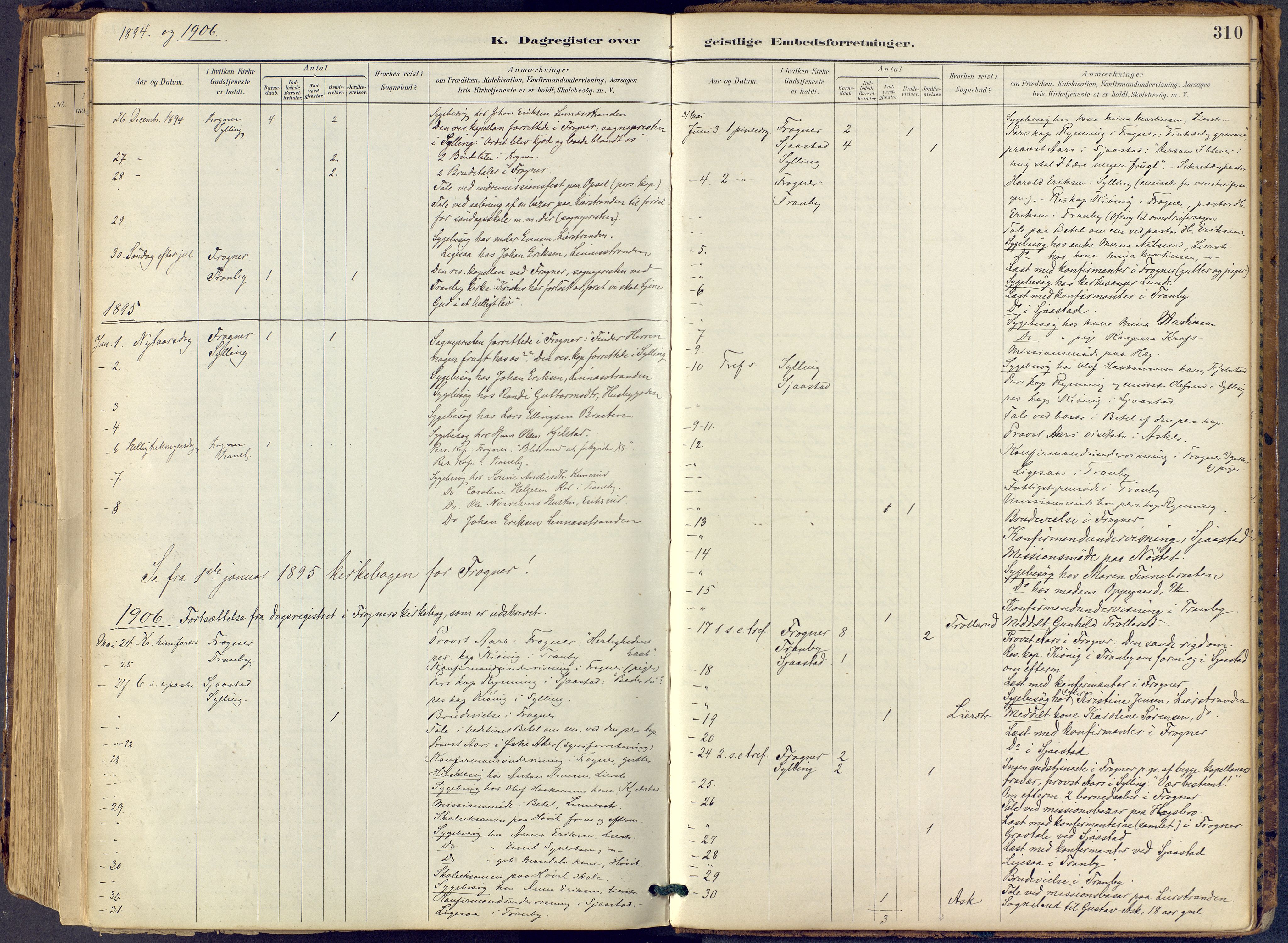 Lier kirkebøker, AV/SAKO-A-230/F/Fb/L0001: Parish register (official) no. II 1, 1883-1910, p. 310