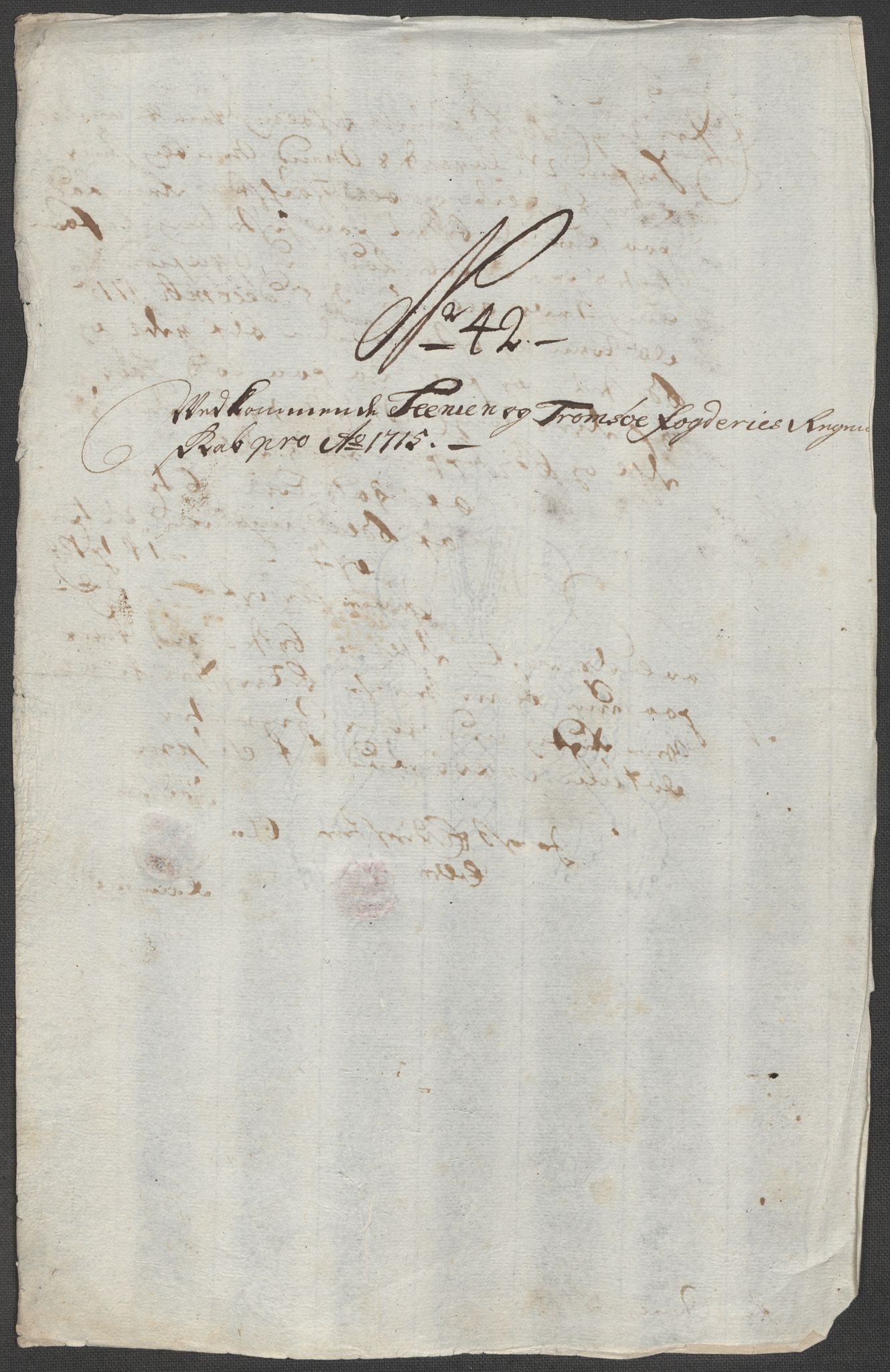 Rentekammeret inntil 1814, Reviderte regnskaper, Fogderegnskap, RA/EA-4092/R68/L4761: Fogderegnskap Senja og Troms, 1715, p. 221
