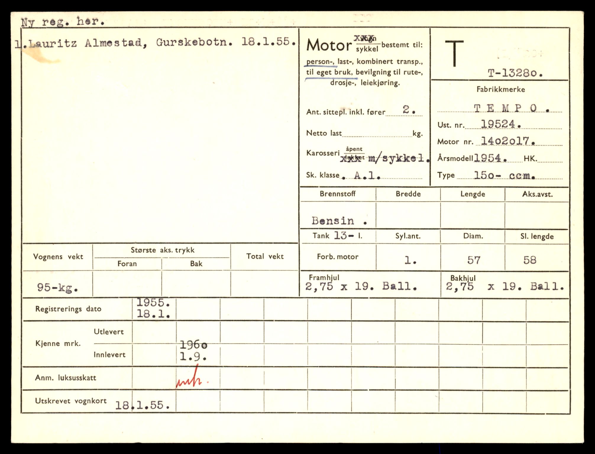 Møre og Romsdal vegkontor - Ålesund trafikkstasjon, SAT/A-4099/F/Fe/L0038: Registreringskort for kjøretøy T 13180 - T 13360, 1927-1998, p. 1643