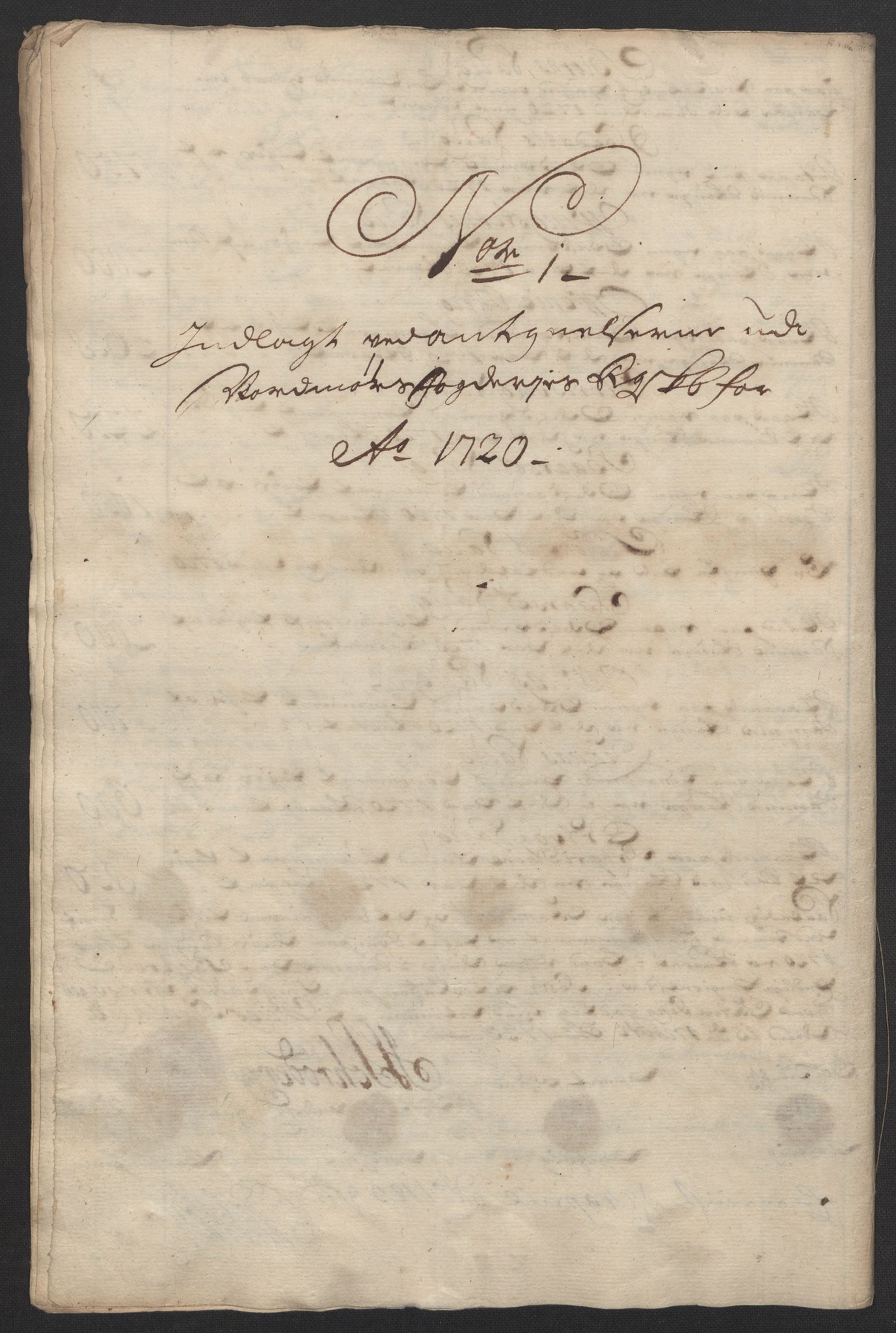 Rentekammeret inntil 1814, Reviderte regnskaper, Fogderegnskap, RA/EA-4092/R56/L3753: Fogderegnskap Nordmøre, 1720, p. 575
