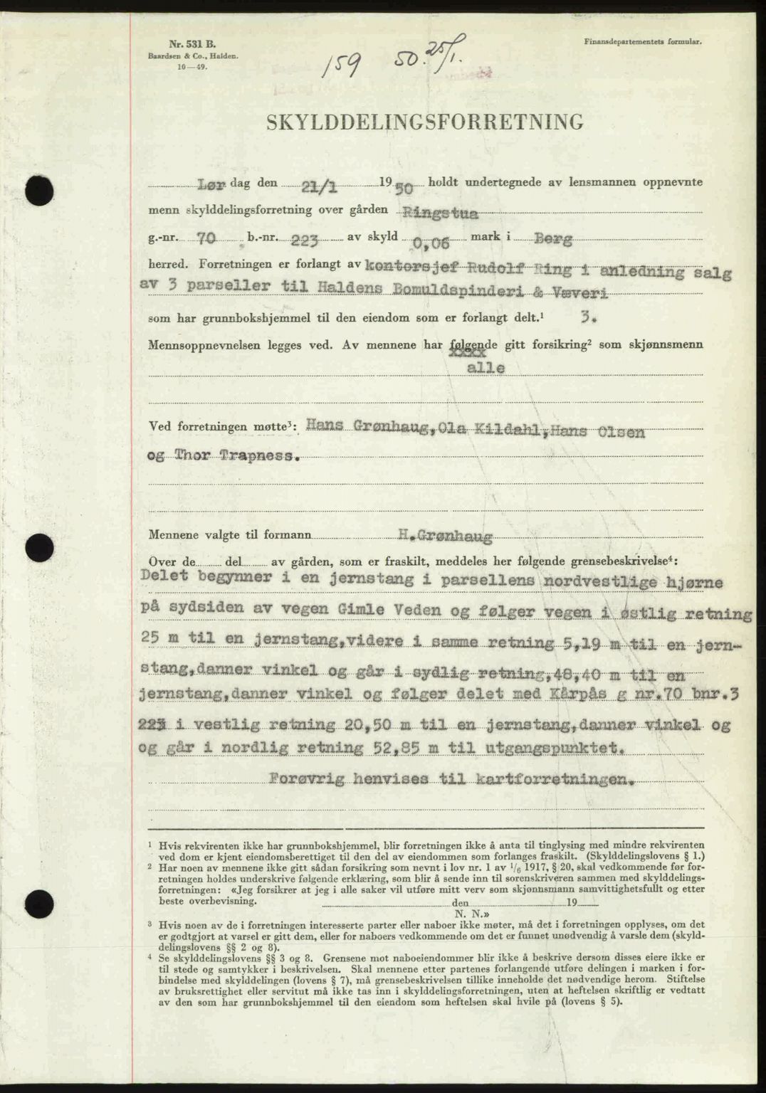 Idd og Marker sorenskriveri, AV/SAO-A-10283/G/Gb/Gbb/L0013: Mortgage book no. A13, 1949-1950, Diary no: : 1959/1950