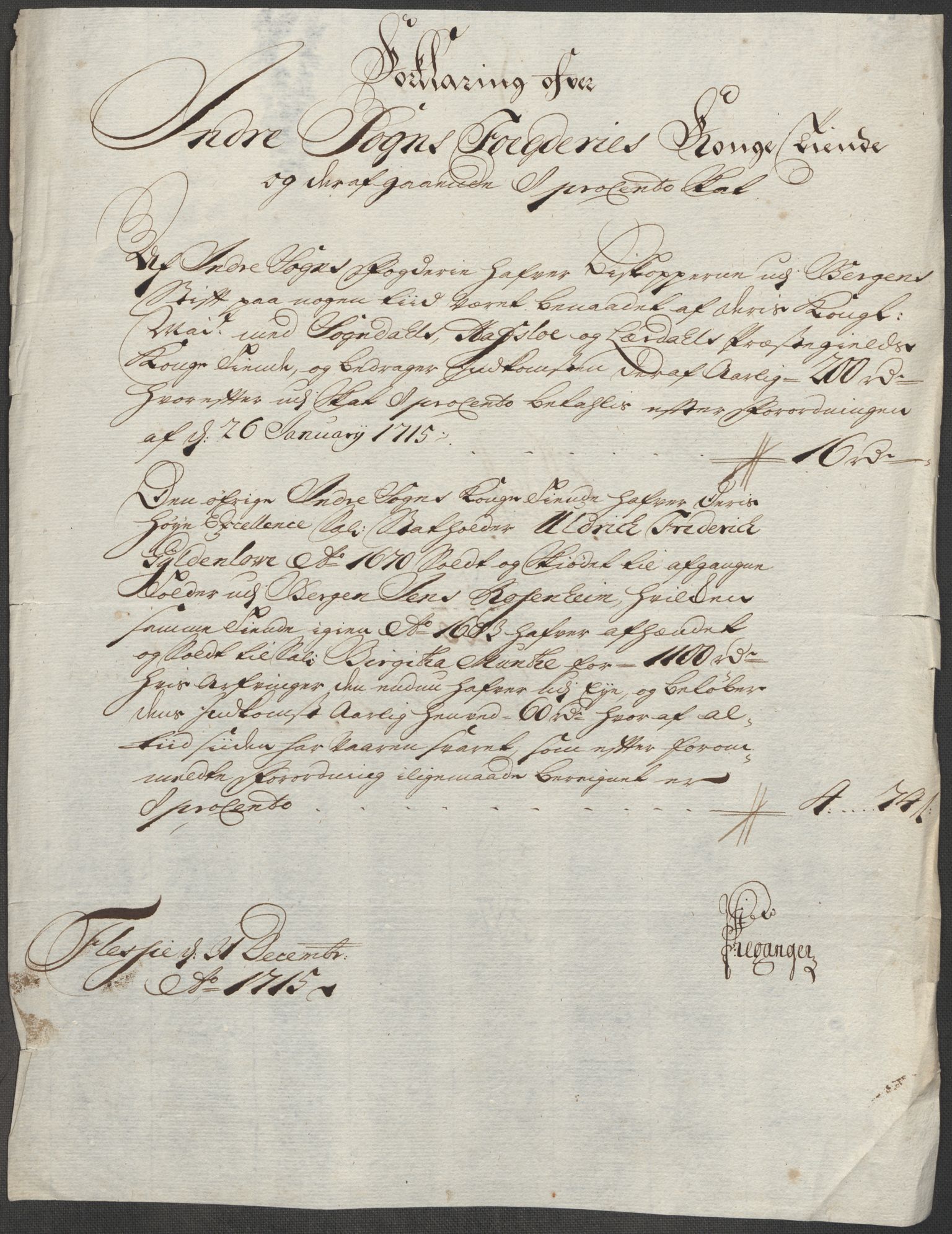 Rentekammeret inntil 1814, Reviderte regnskaper, Fogderegnskap, RA/EA-4092/R52/L3320: Fogderegnskap Sogn, 1715-1716, p. 110