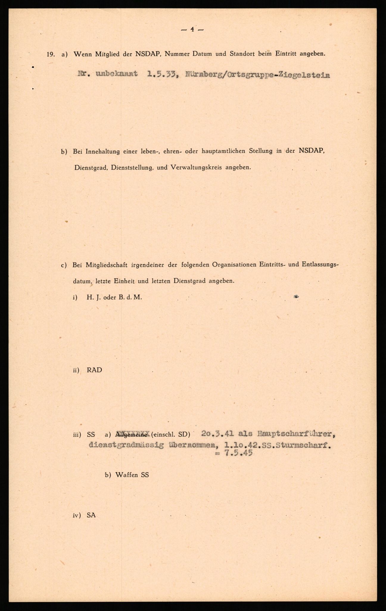 Forsvaret, Forsvarets overkommando II, AV/RA-RAFA-3915/D/Db/L0034: CI Questionaires. Tyske okkupasjonsstyrker i Norge. Tyskere., 1945-1946, p. 360