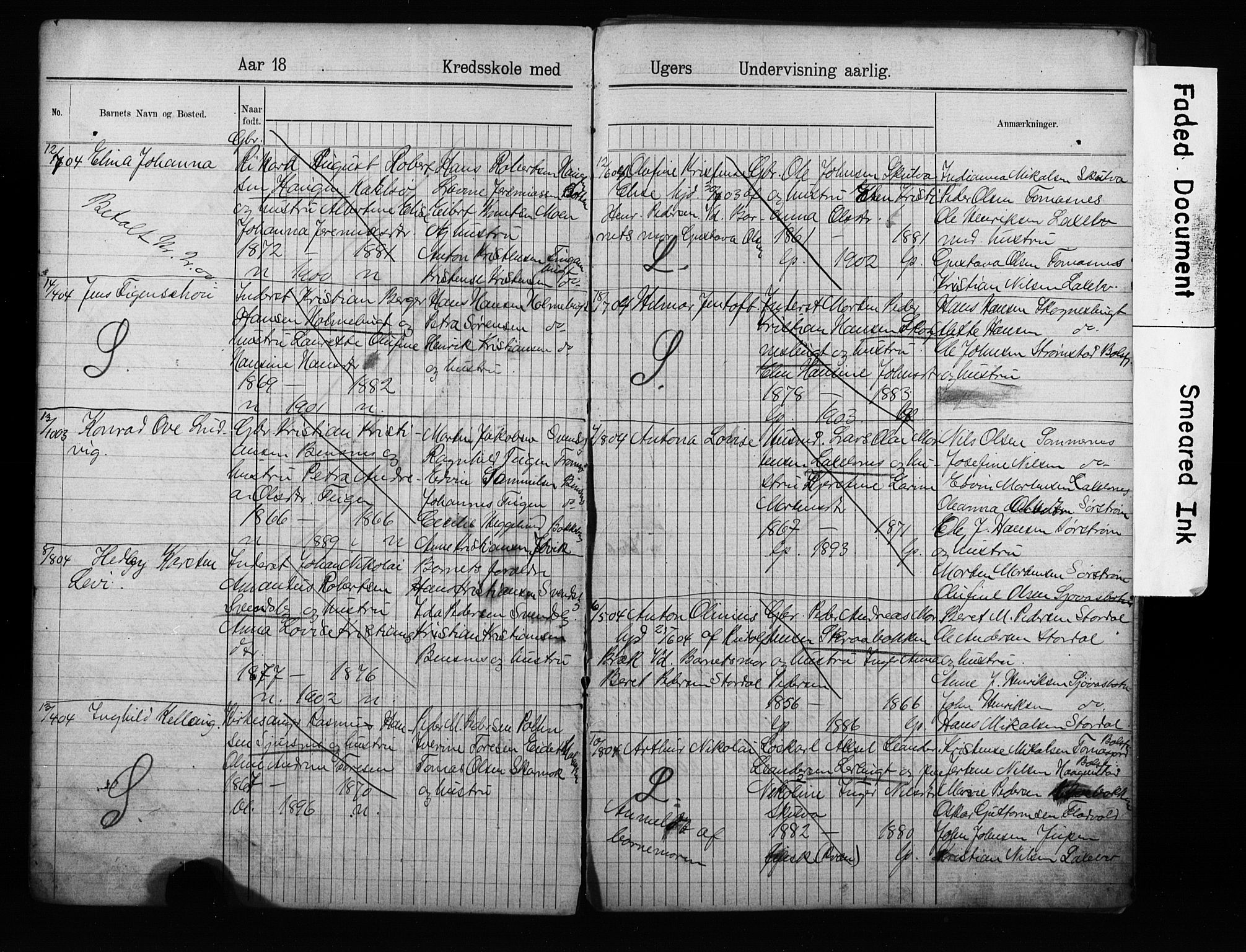 Lyngen sokneprestembete, AV/SATØ-S-1289/H/Ha/L0052/0001: Baptism register no. 52.1, 1895-1914