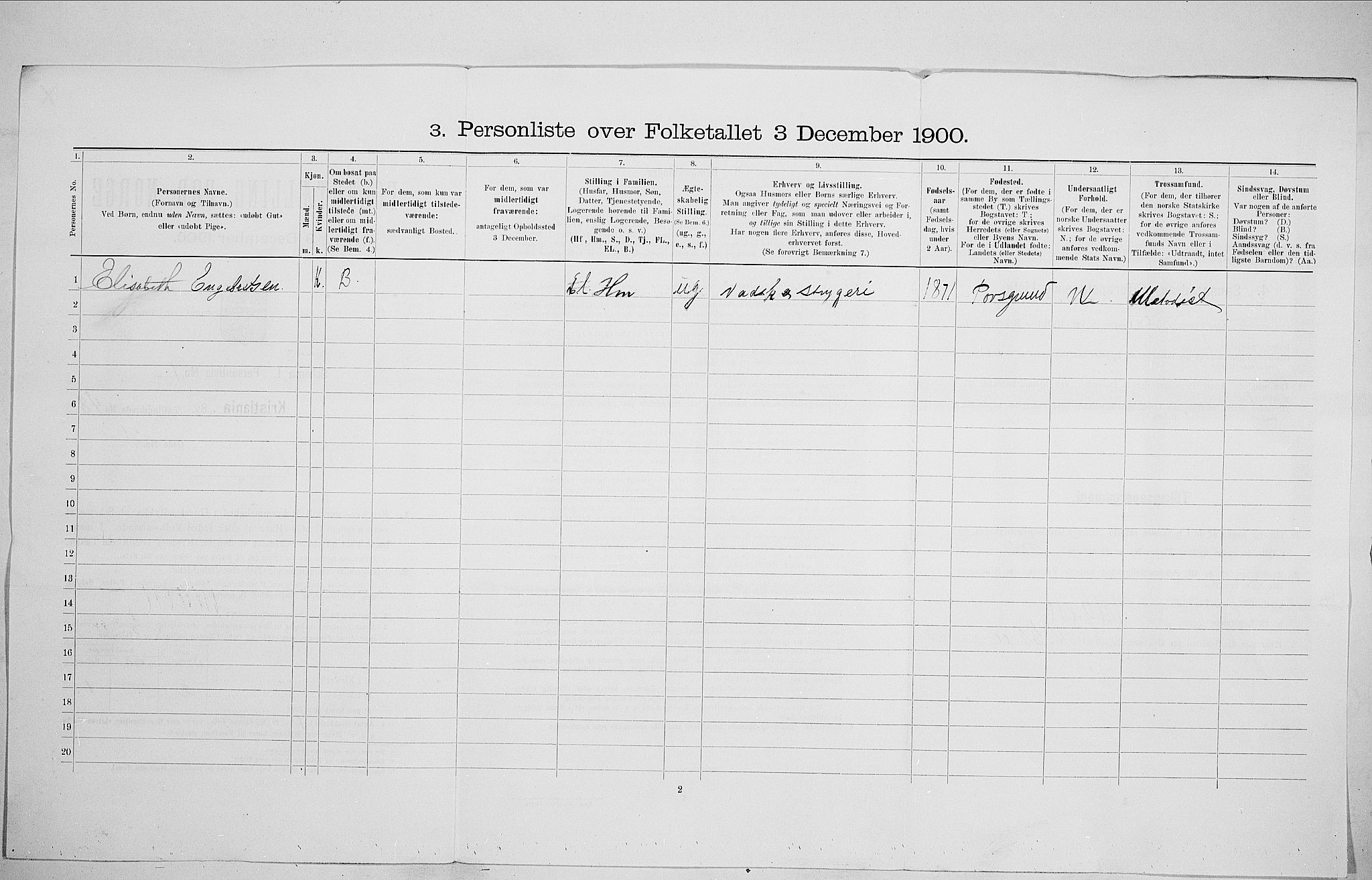 SAO, 1900 census for Kristiania, 1900, p. 48253