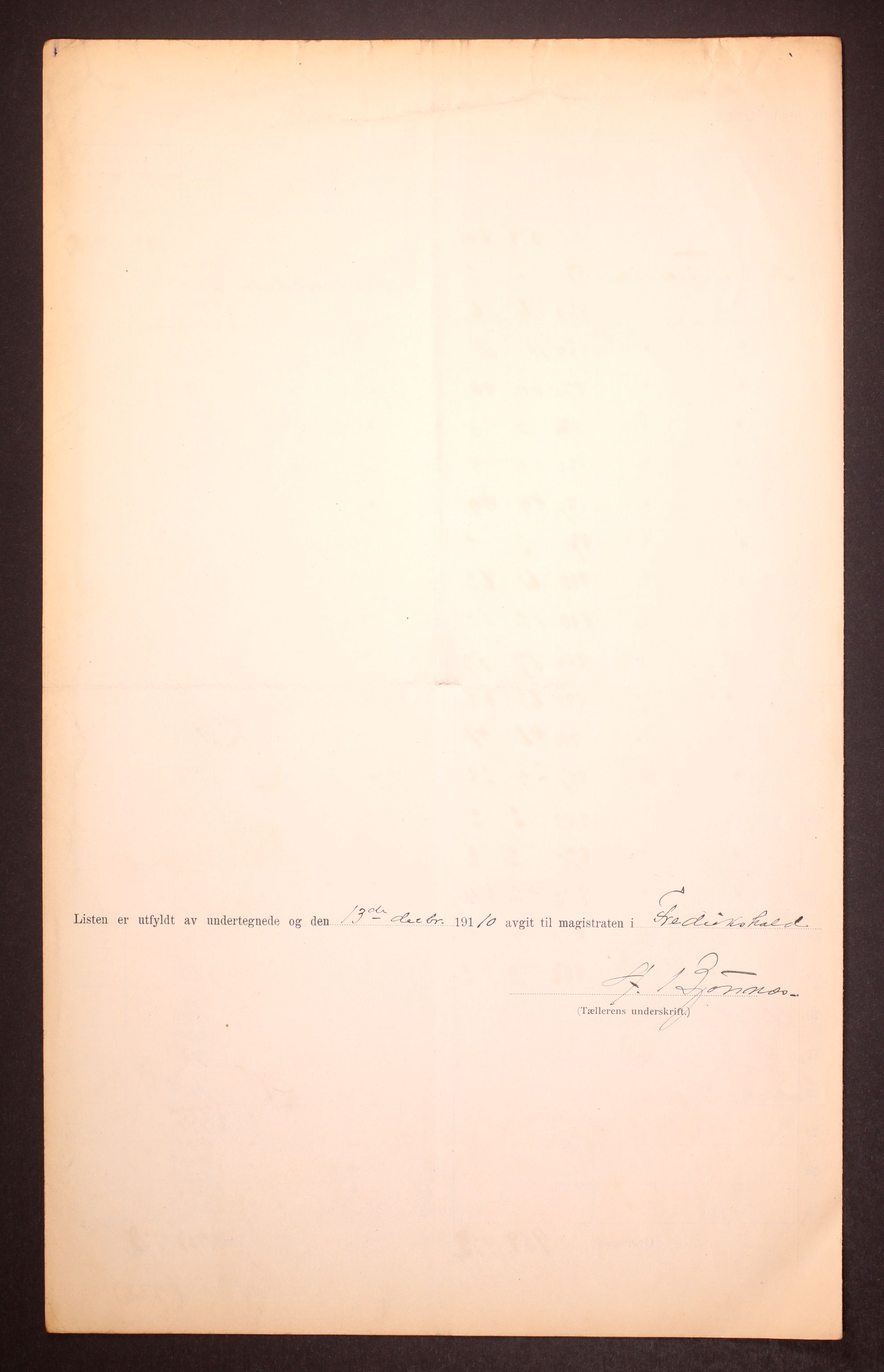 RA, 1910 census for Fredrikshald, 1910, p. 69