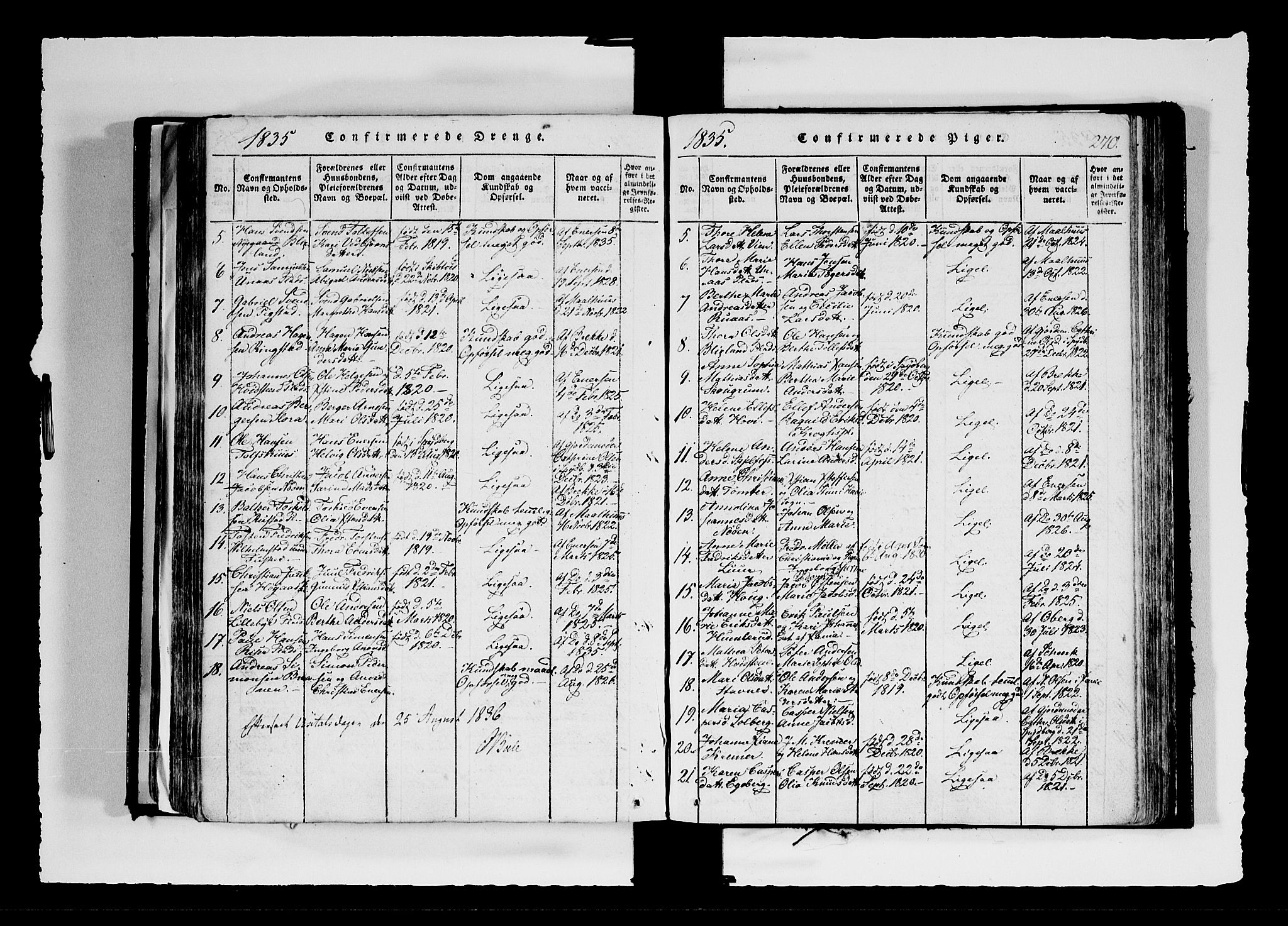 Hobøl prestekontor Kirkebøker, AV/SAO-A-2002/F/Fa/L0002: Parish register (official) no. I 2, 1814-1841, p. 270