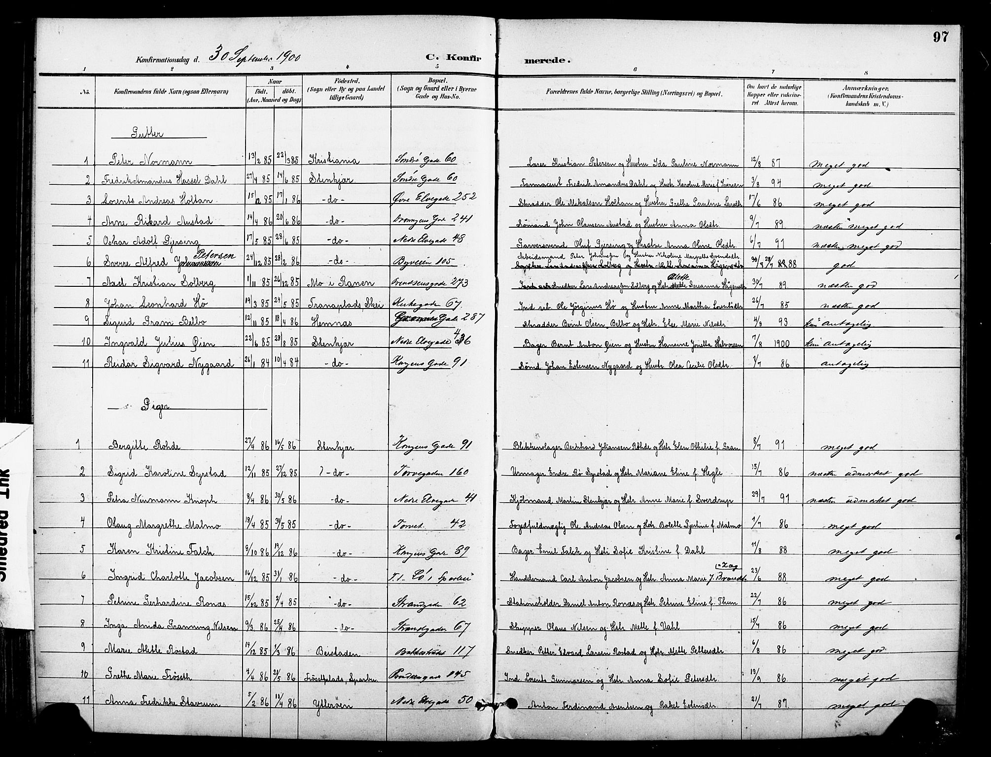 Ministerialprotokoller, klokkerbøker og fødselsregistre - Nord-Trøndelag, SAT/A-1458/739/L0372: Parish register (official) no. 739A04, 1895-1903, p. 97
