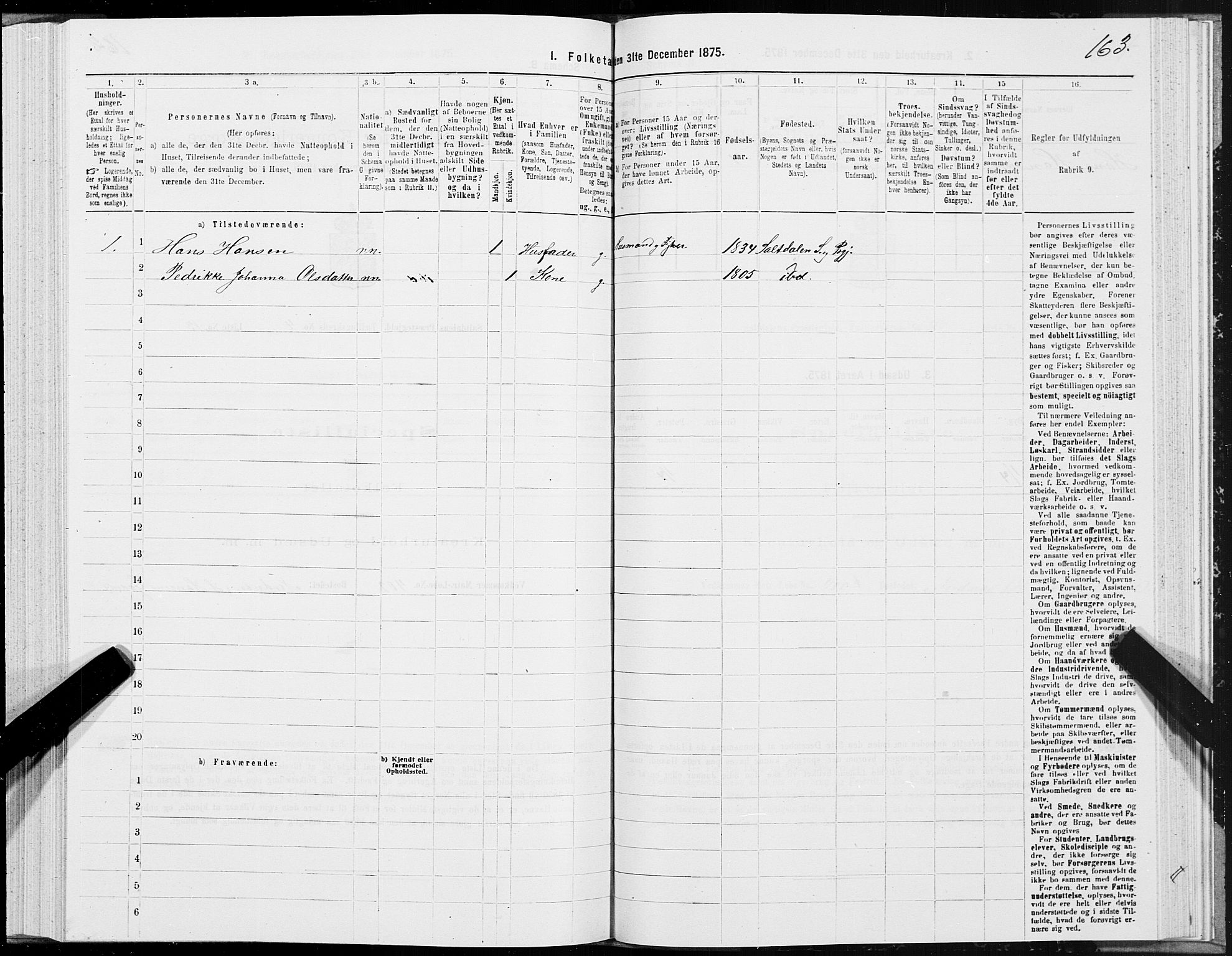 SAT, 1875 census for 1840P Saltdal, 1875, p. 2163