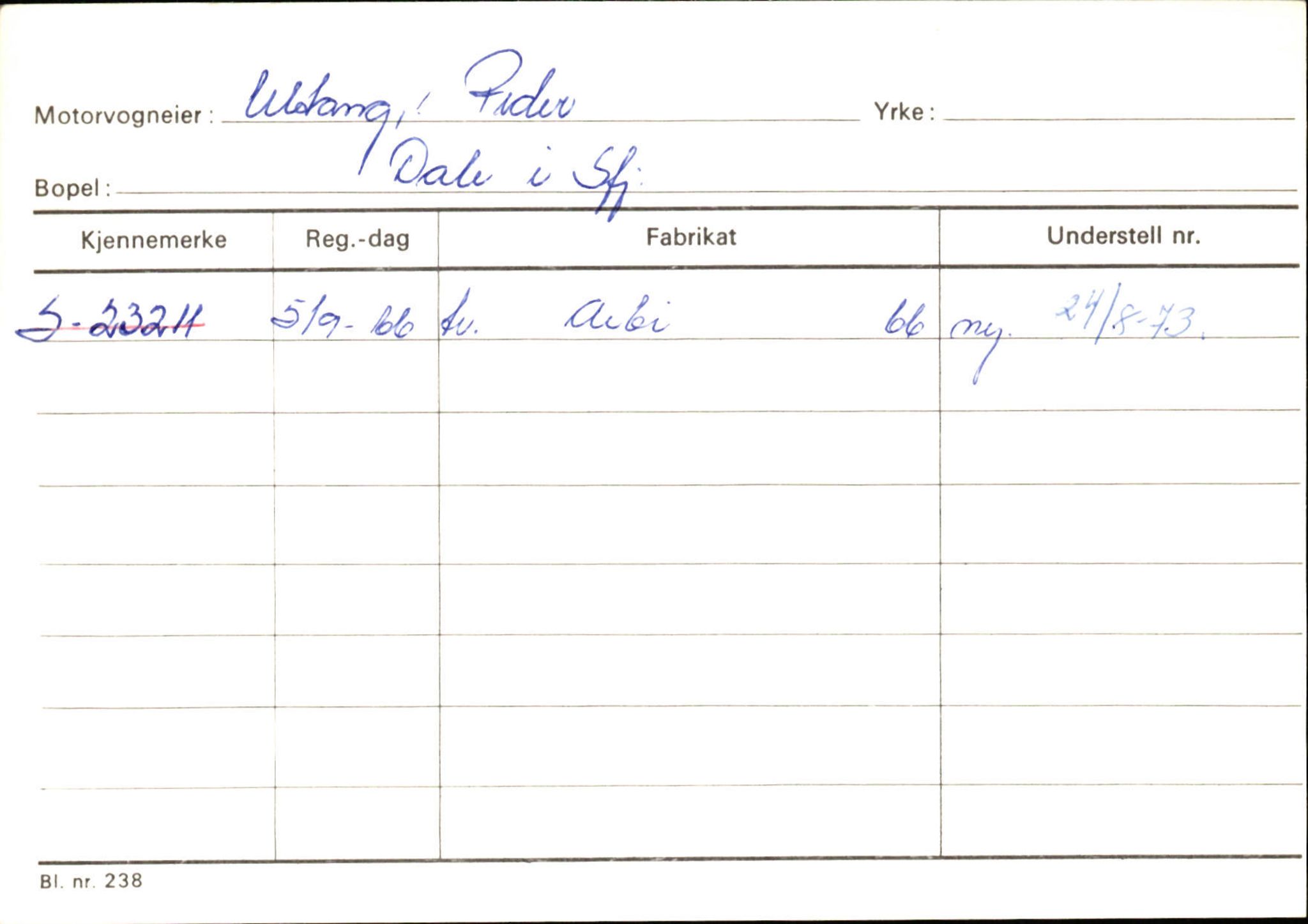 Statens vegvesen, Sogn og Fjordane vegkontor, SAB/A-5301/4/F/L0126: Eigarregister Fjaler M-Å. Leikanger A-Å, 1945-1975, p. 542