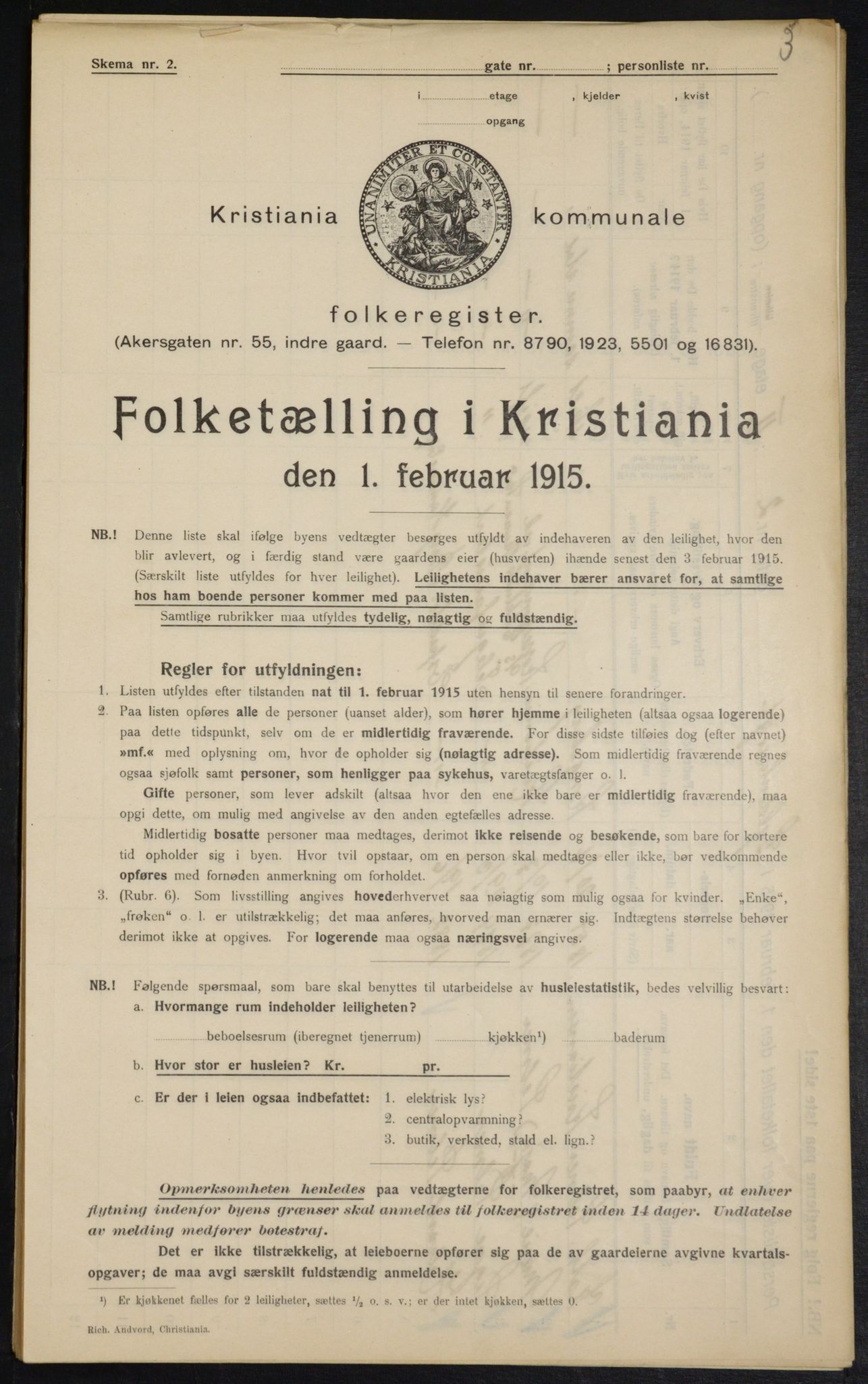 OBA, Municipal Census 1915 for Kristiania, 1915, p. 32058