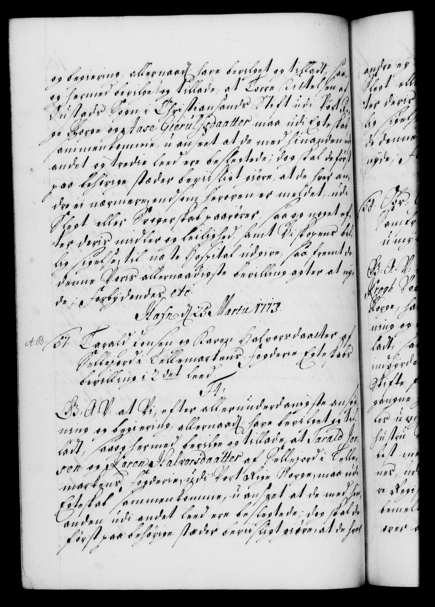 Danske Kanselli 1572-1799, AV/RA-EA-3023/F/Fc/Fca/Fcaa/L0021: Norske registre, 1712-1715, p. 102b