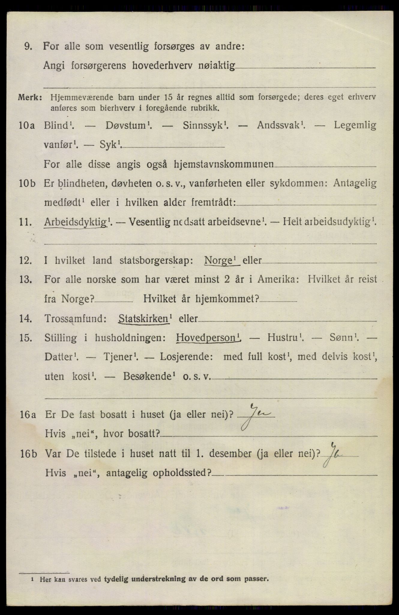 SAKO, 1920 census for Lunde, 1920, p. 6036