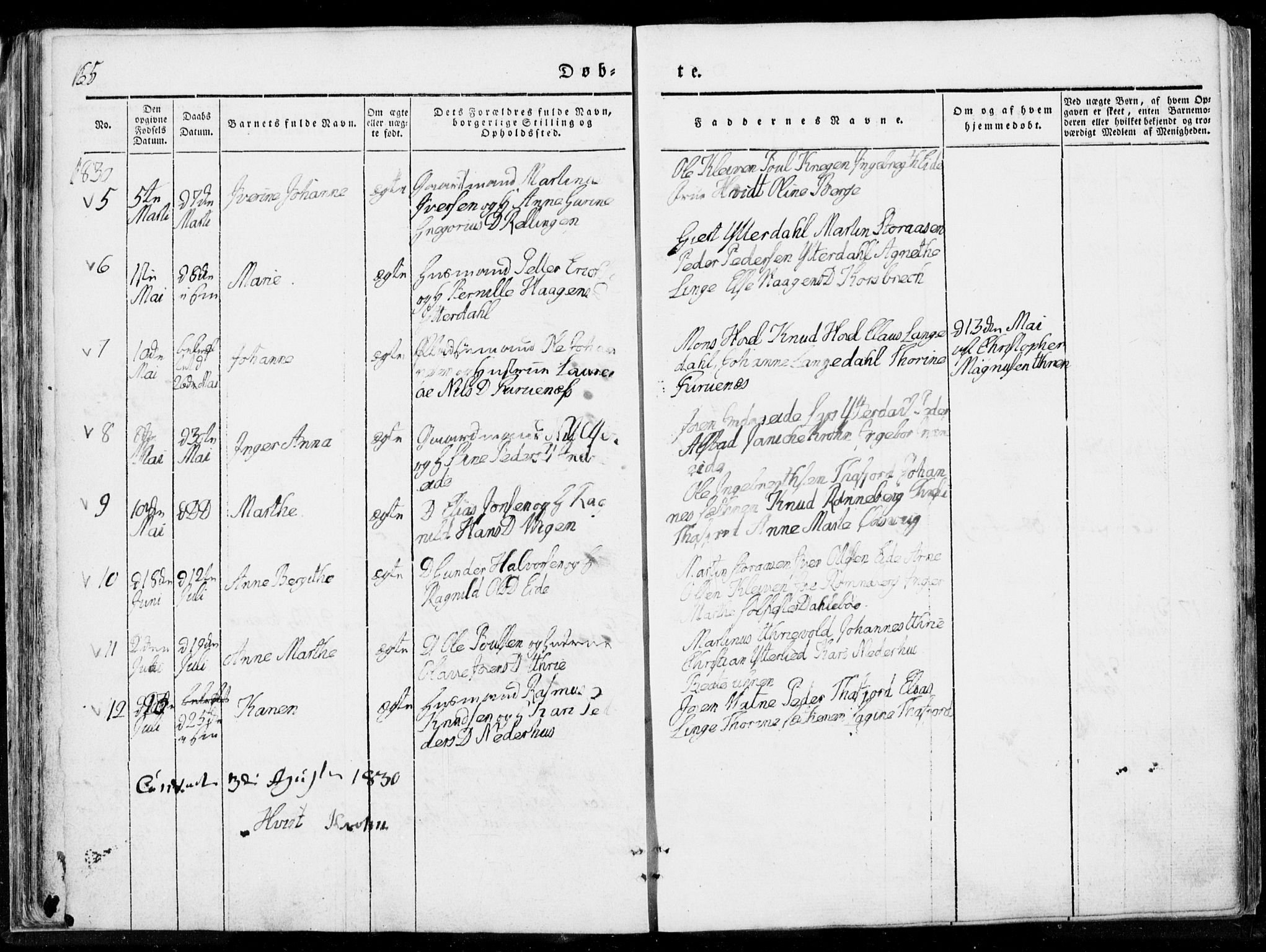 Ministerialprotokoller, klokkerbøker og fødselsregistre - Møre og Romsdal, AV/SAT-A-1454/519/L0247: Parish register (official) no. 519A06, 1827-1846, p. 65