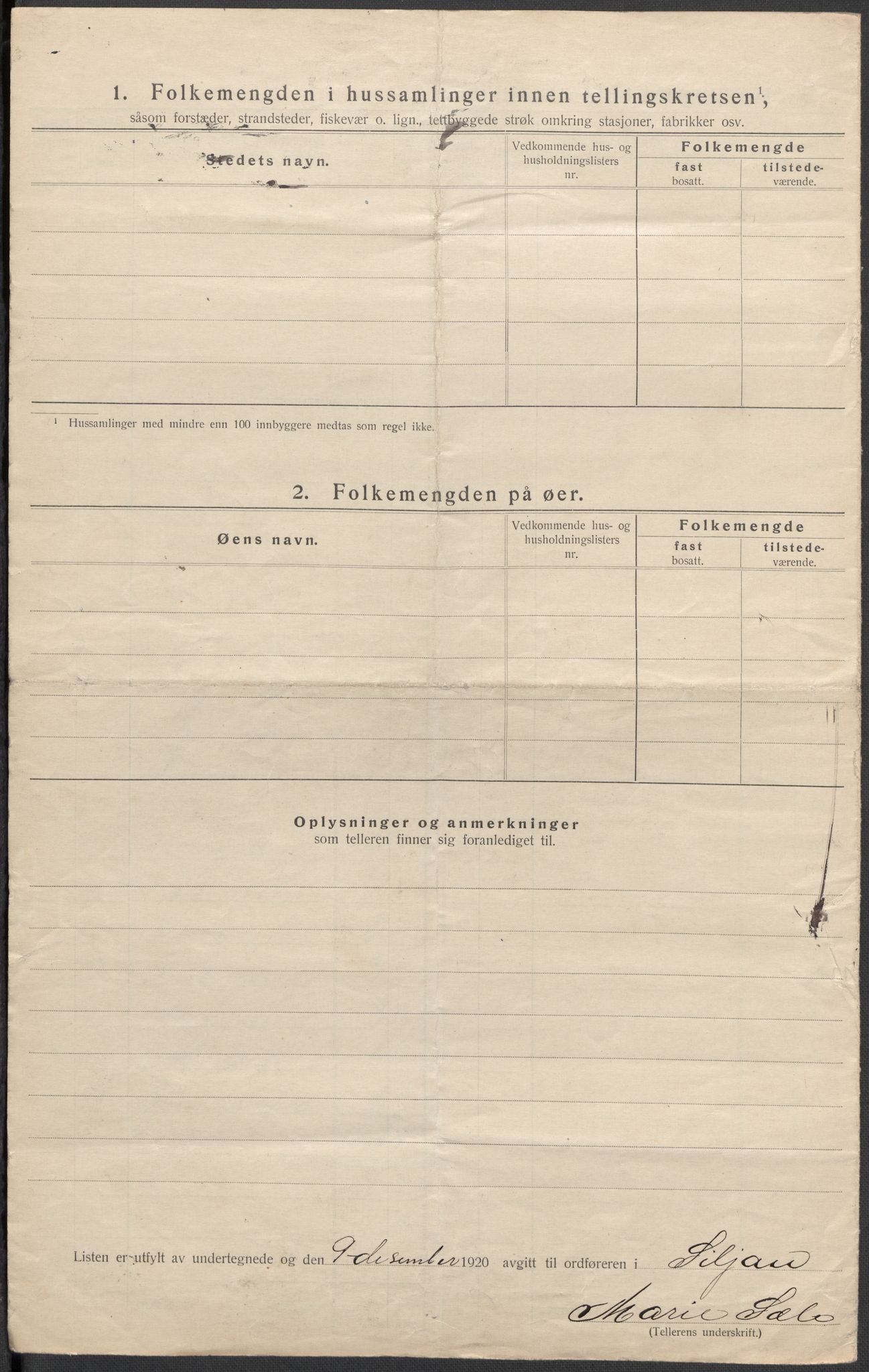 SAKO, 1920 census for Siljan, 1920, p. 22