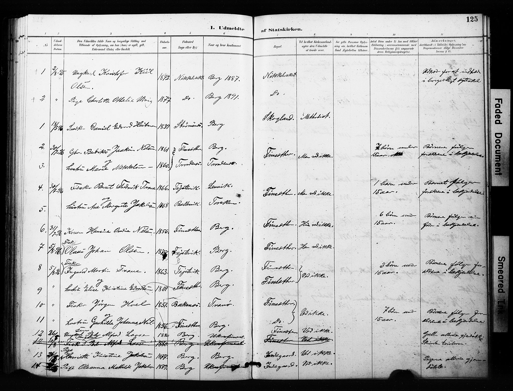 Berg sokneprestkontor, SATØ/S-1318/G/Ga/Gaa/L0005kirke: Parish register (official) no. 5, 1894-1905, p. 125
