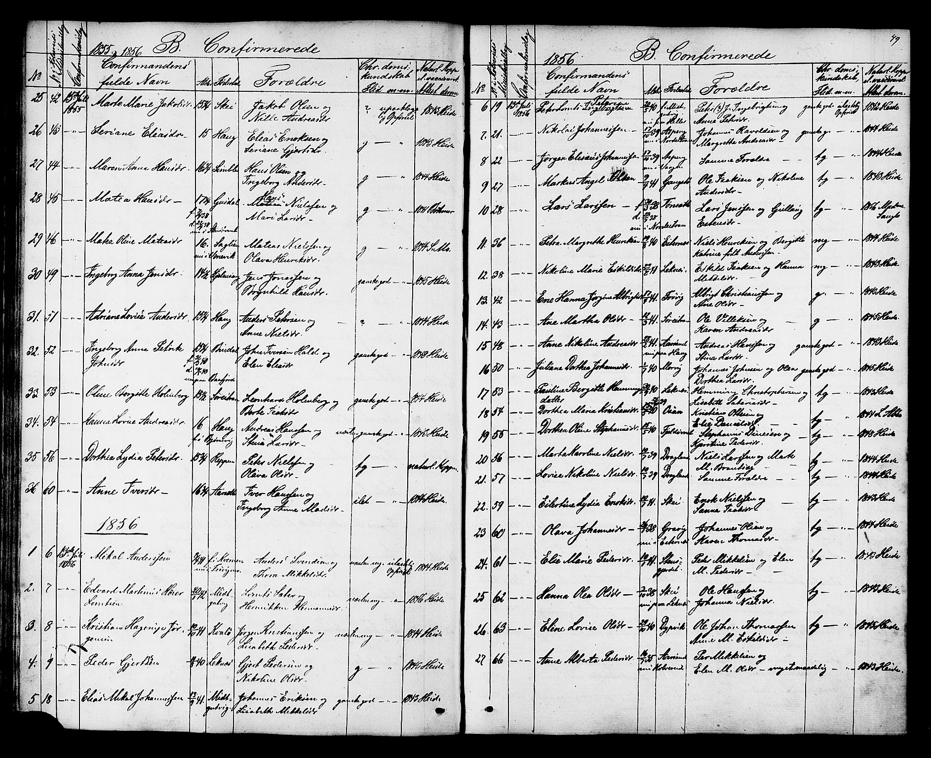 Ministerialprotokoller, klokkerbøker og fødselsregistre - Nord-Trøndelag, SAT/A-1458/788/L0695: Parish register (official) no. 788A02, 1843-1862, p. 49