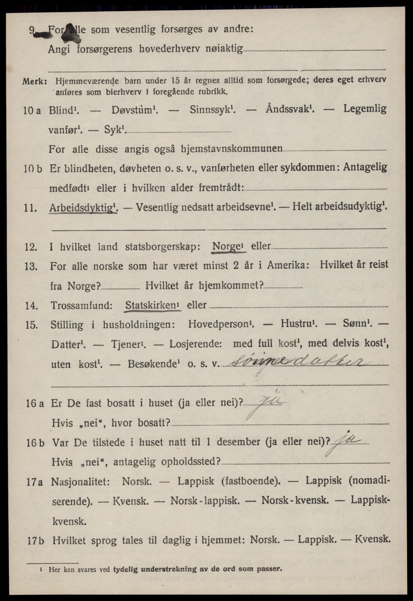 SAT, 1920 census for Rissa, 1920, p. 5954