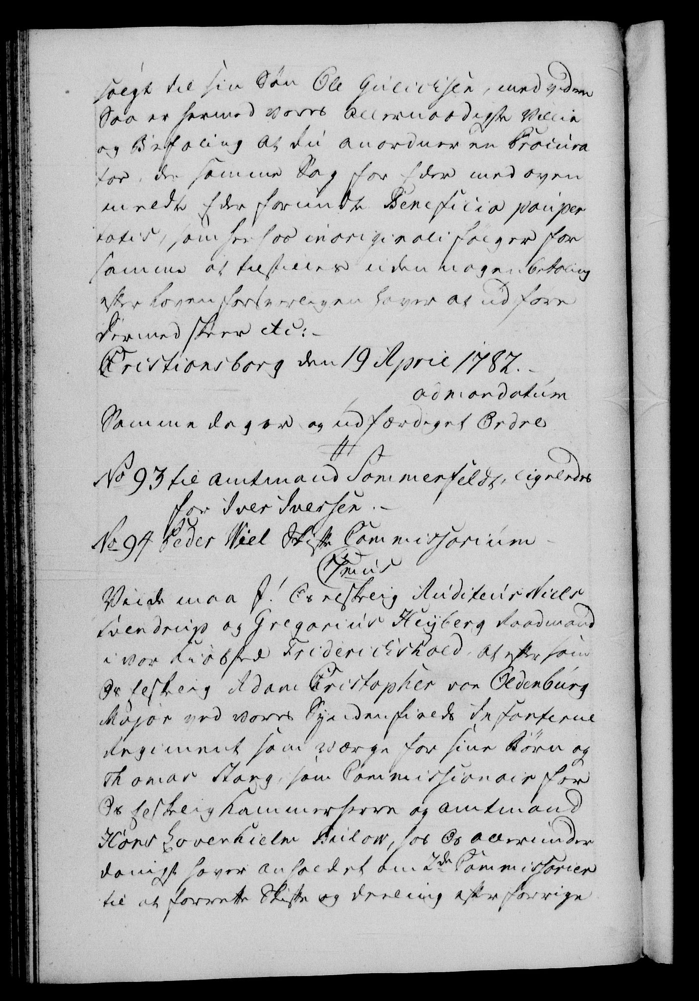 Danske Kanselli 1572-1799, AV/RA-EA-3023/F/Fc/Fca/Fcab/L0043: Norske tegnelser, 1782-1786, p. 42b