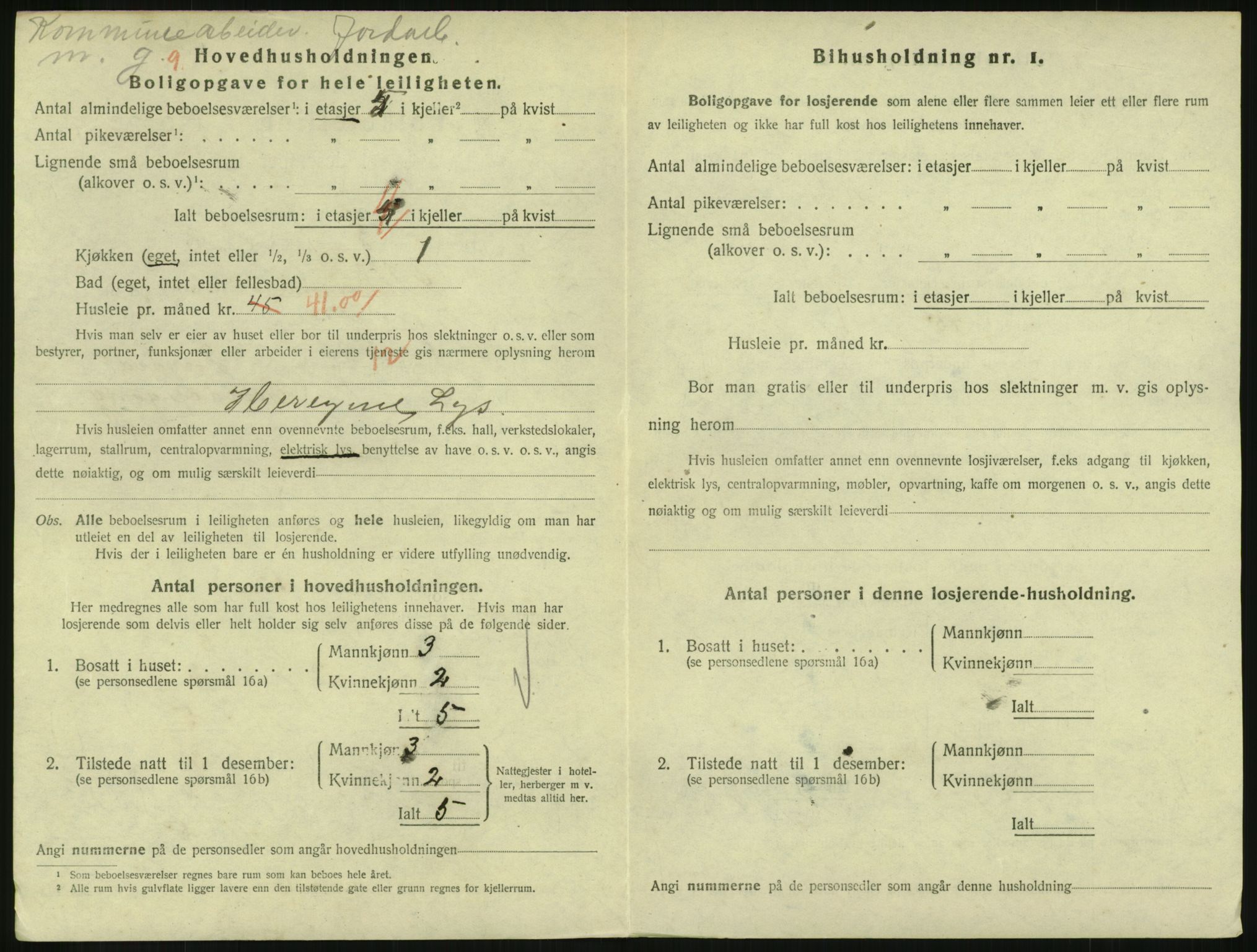 SAH, 1920 census for Lillehammer, 1920, p. 2591