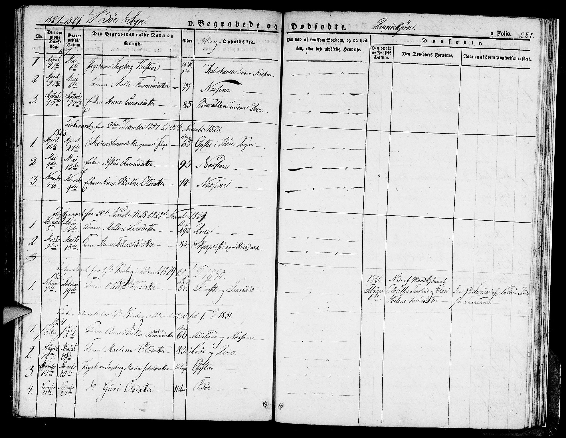 Hå sokneprestkontor, AV/SAST-A-101801/001/30BA/L0004: Parish register (official) no. A 4.1 /3, 1816-1836, p. 287