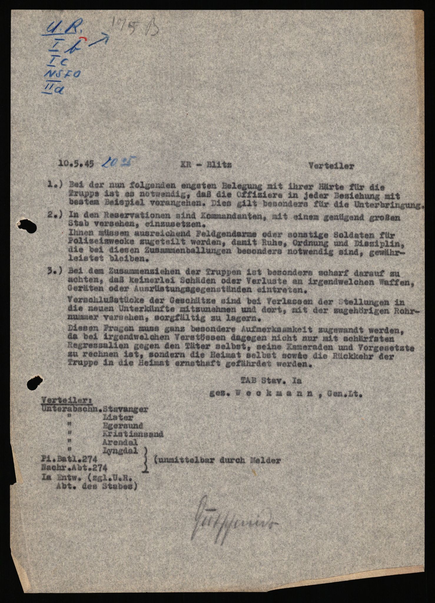 Deutscher Oberbefehlshaber Norwegen (DOBN), AV/RA-RAFA-2197/D/Dl/L0119: DB Zone Stavanger Abt. Ic, 1945, p. 250