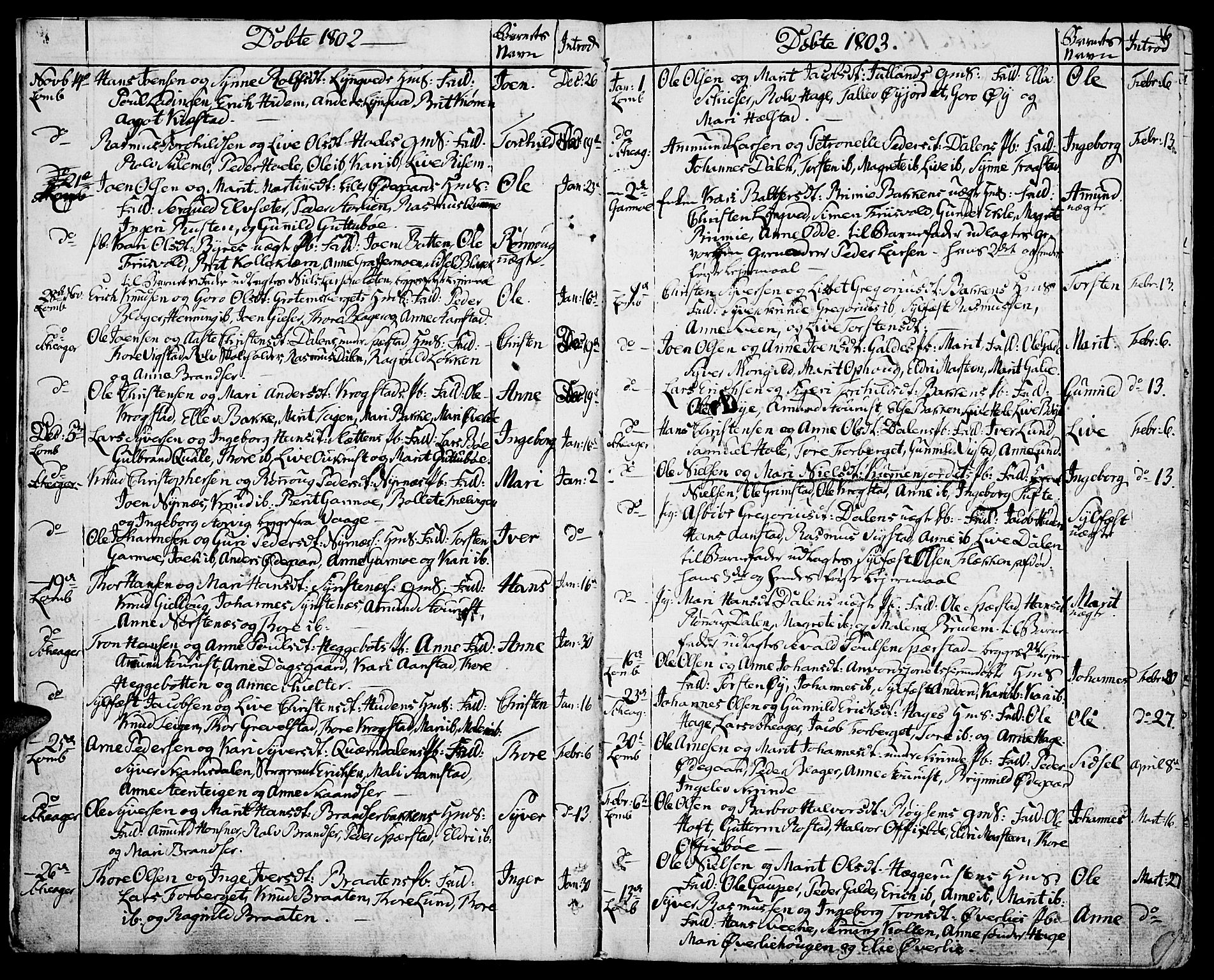 Lom prestekontor, AV/SAH-PREST-070/K/L0003: Parish register (official) no. 3, 1801-1825, p. 6