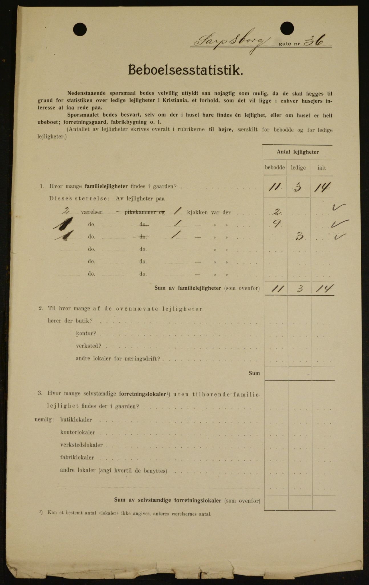 OBA, Municipal Census 1909 for Kristiania, 1909, p. 81081