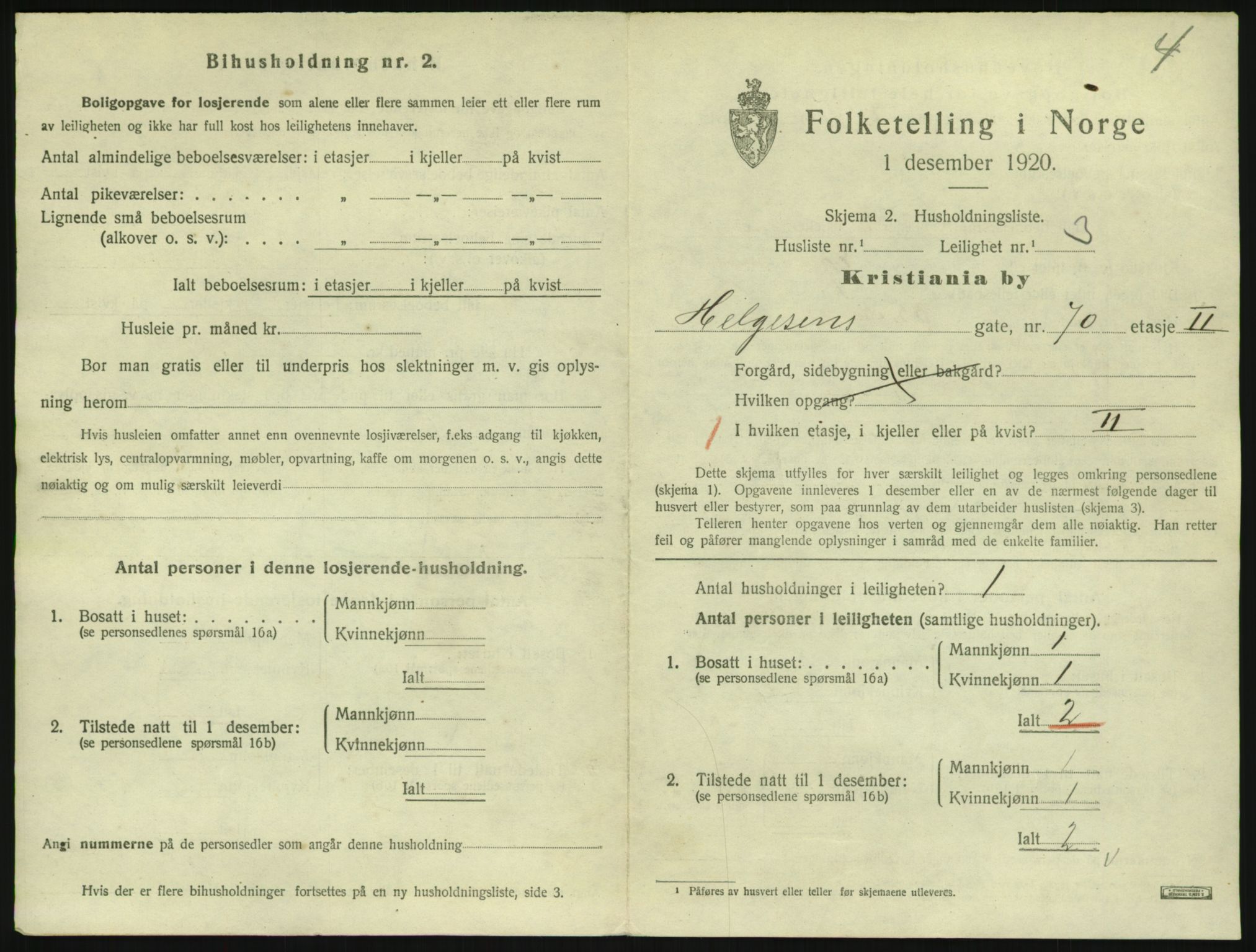 SAO, 1920 census for Kristiania, 1920, p. 39178