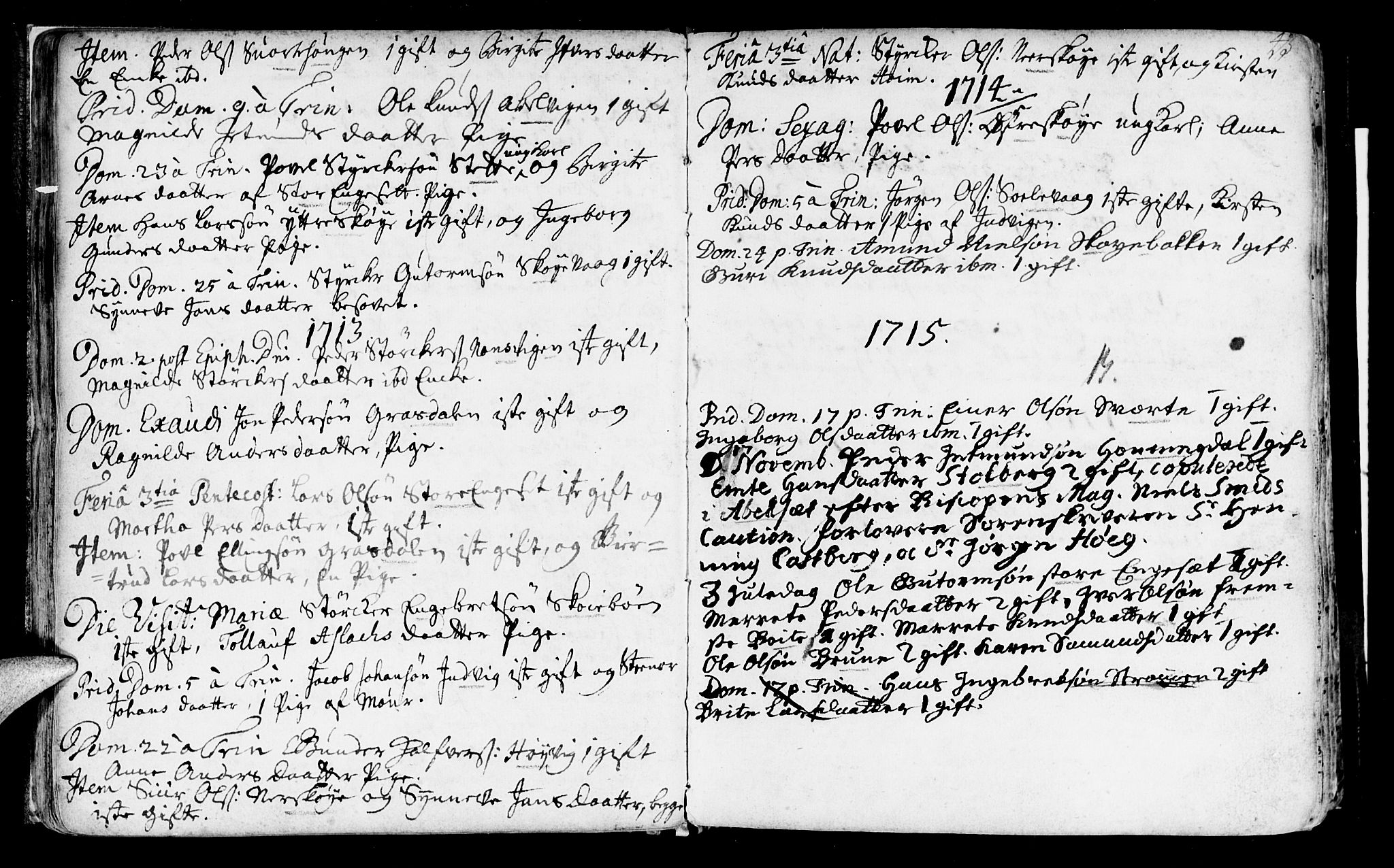 Ministerialprotokoller, klokkerbøker og fødselsregistre - Møre og Romsdal, SAT/A-1454/524/L0349: Parish register (official) no. 524A01, 1698-1779, p. 43