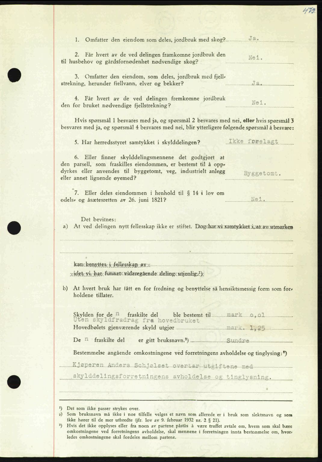 Nordmøre sorenskriveri, AV/SAT-A-4132/1/2/2Ca: Mortgage book no. A112, 1949-1949, Diary no: : 2630/1949