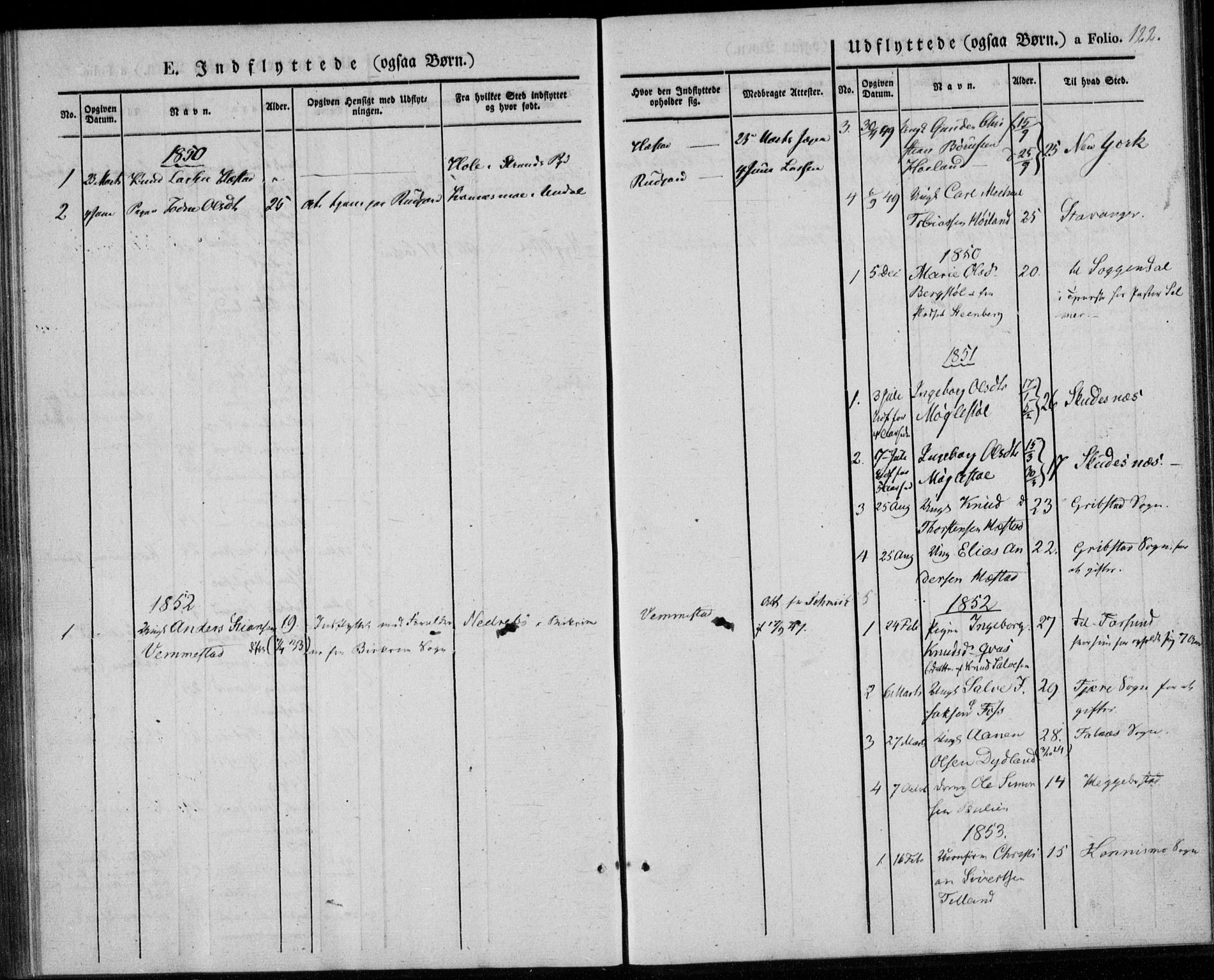 Lyngdal sokneprestkontor, AV/SAK-1111-0029/F/Fa/Fab/L0001: Parish register (official) no. A 1, 1838-1860, p. 122