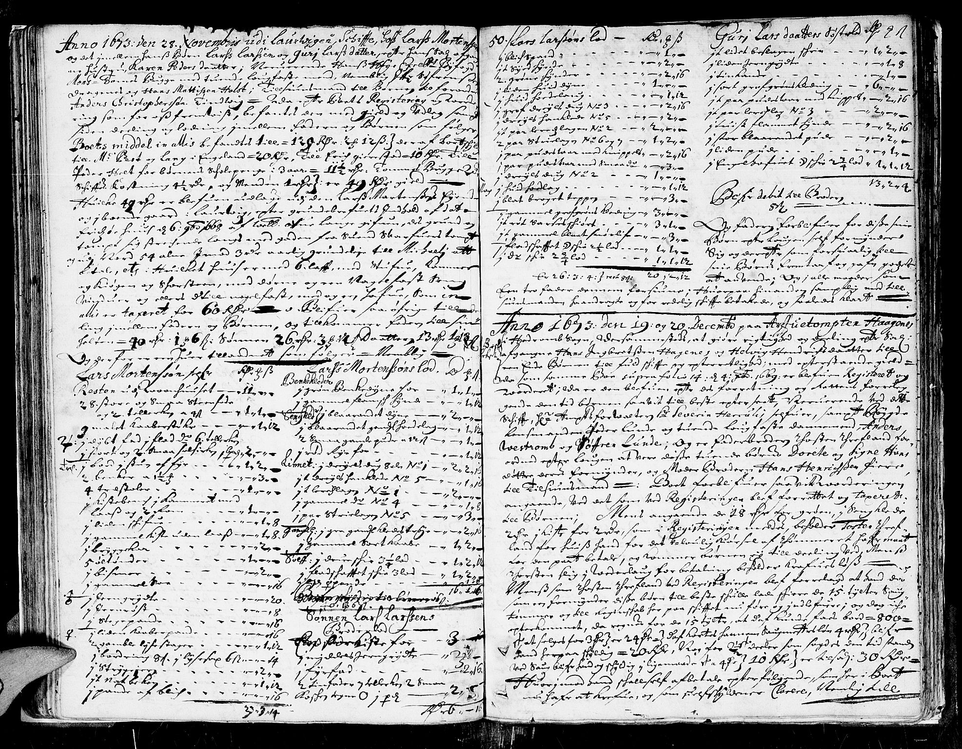 Larvik sorenskriveri, AV/SAKO-A-83/H/Hd/Hda/L0001: Skifteprotokoll, 1666-1677, p. 49b-50a
