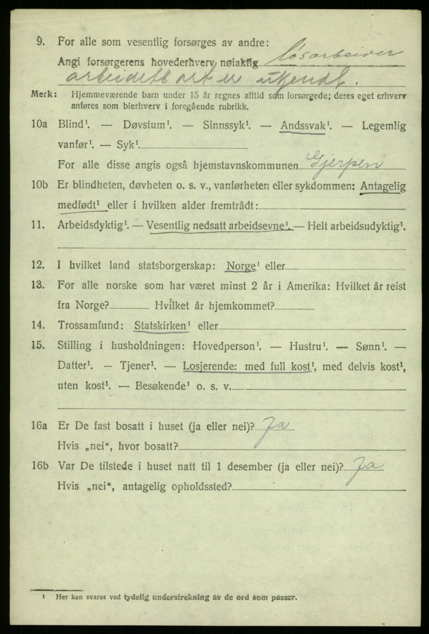 SAB, 1920 census for Fana, 1920, p. 6272