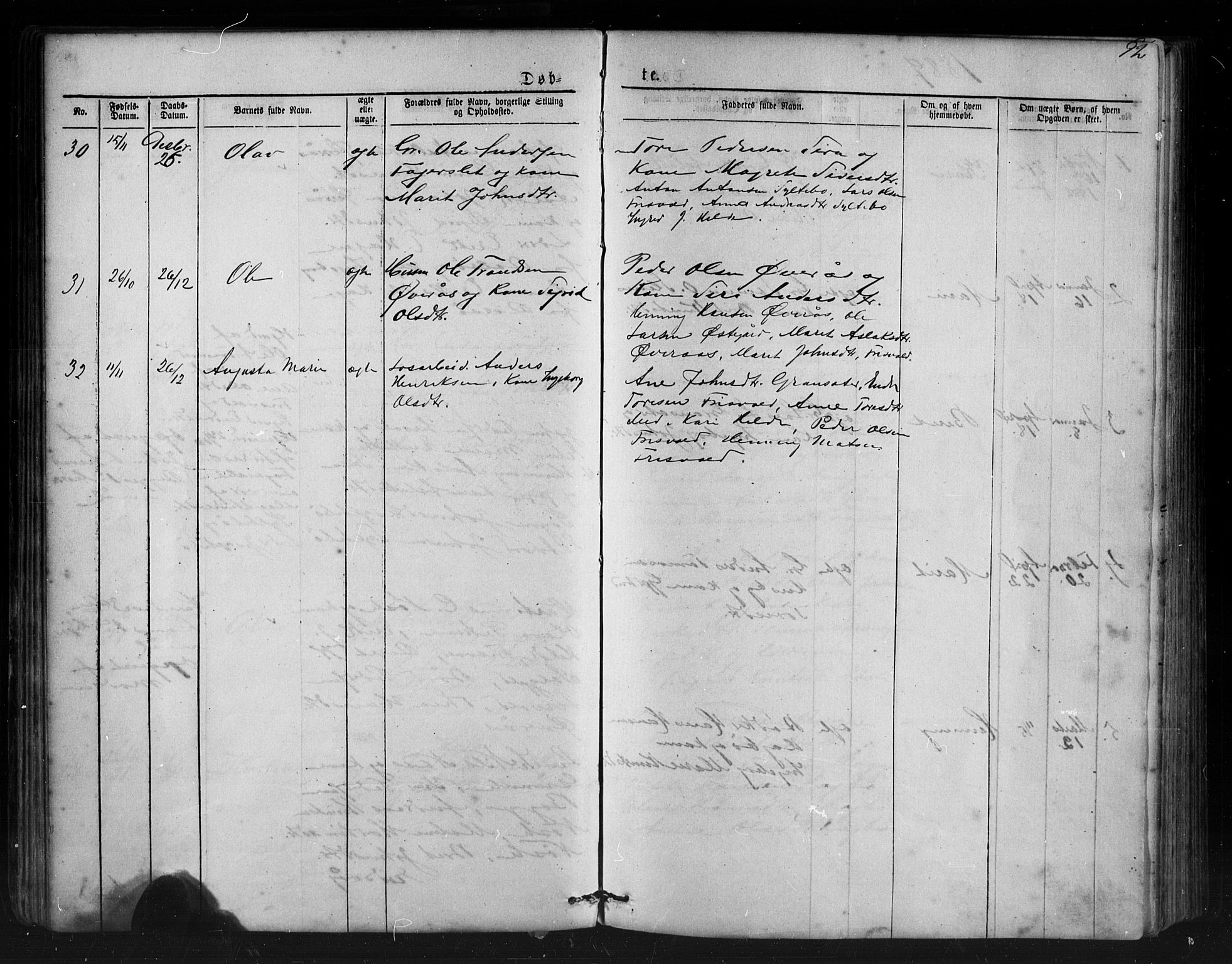 Ministerialprotokoller, klokkerbøker og fødselsregistre - Møre og Romsdal, SAT/A-1454/552/L0638: Parish register (copy) no. 552C01, 1867-1902, p. 92