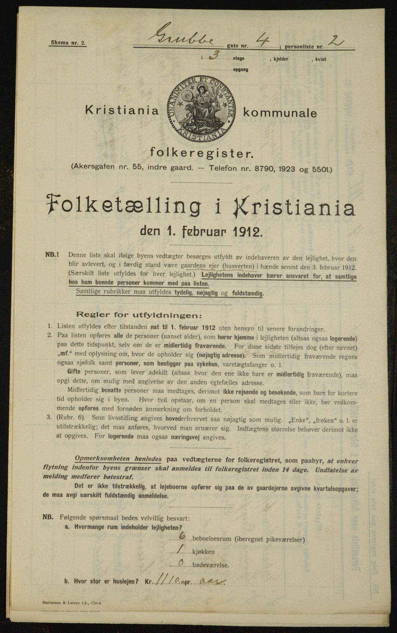 OBA, Municipal Census 1912 for Kristiania, 1912, p. 30038