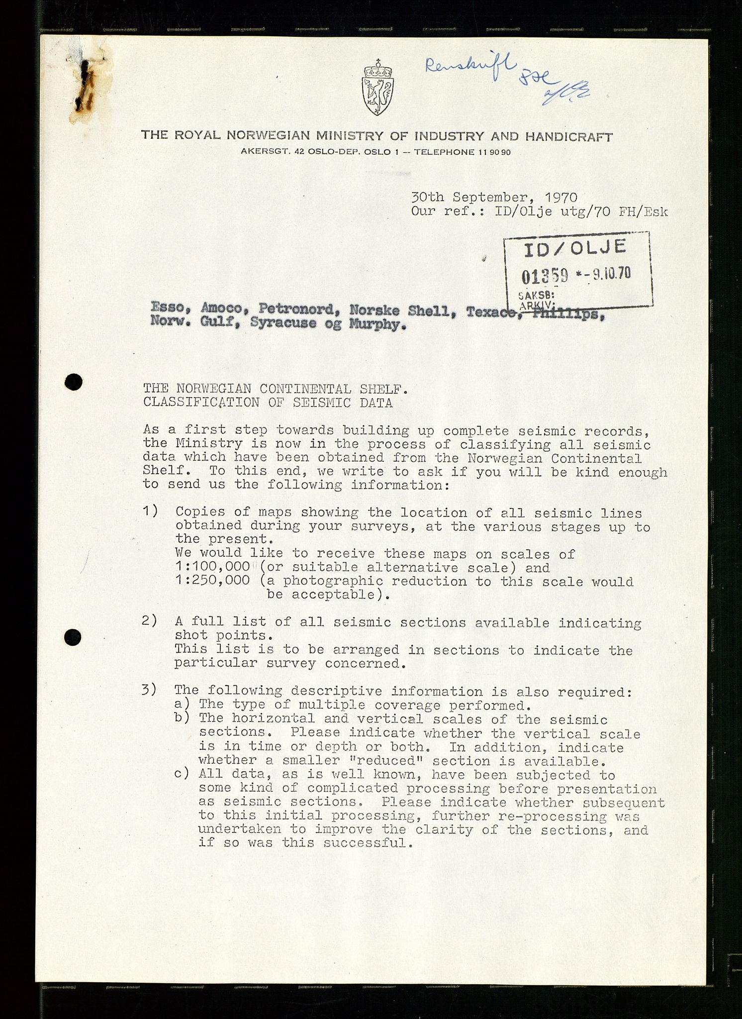 Industridepartementet, Oljekontoret, AV/SAST-A-101348/Dc/L0003: Ekofisk prosjekt, utbygging av Ekofiskfeltet, diverse, 1970-1972