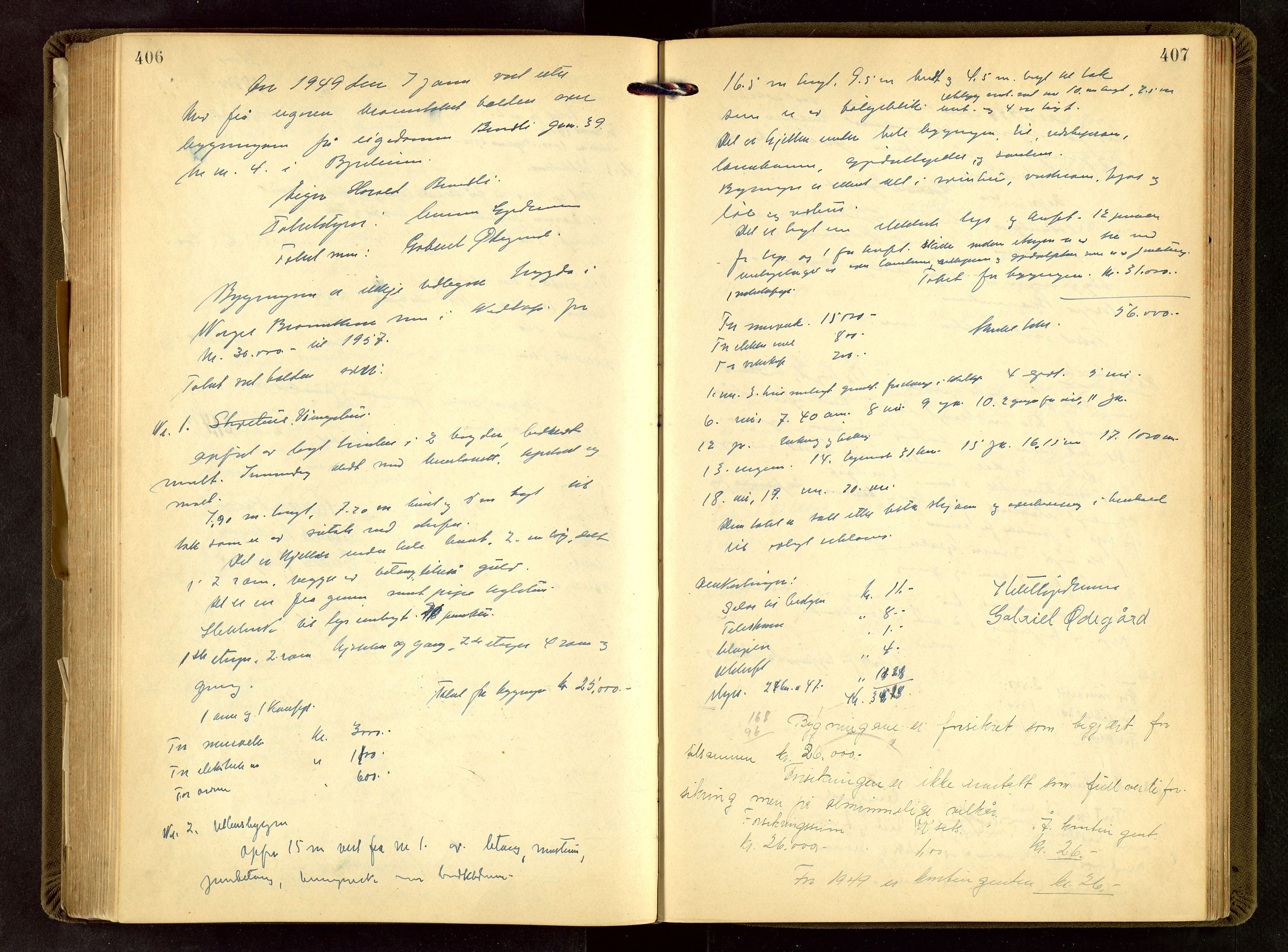Bjerkreim lensmannskontor, AV/SAST-A-100090/Goa/L0002: Branntakstprotokoll, 1922-1952, p. 406-407