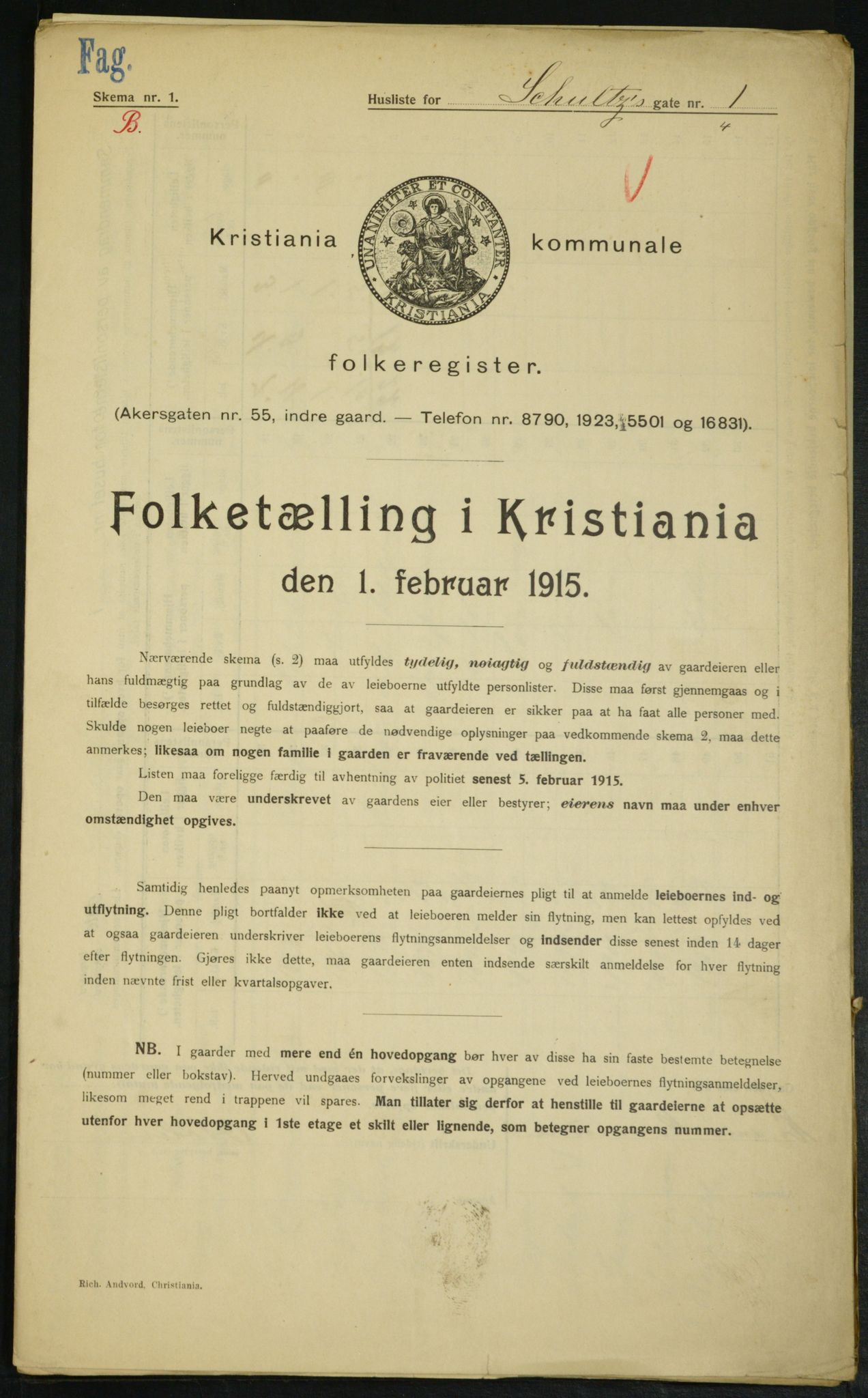 OBA, Municipal Census 1915 for Kristiania, 1915, p. 90146