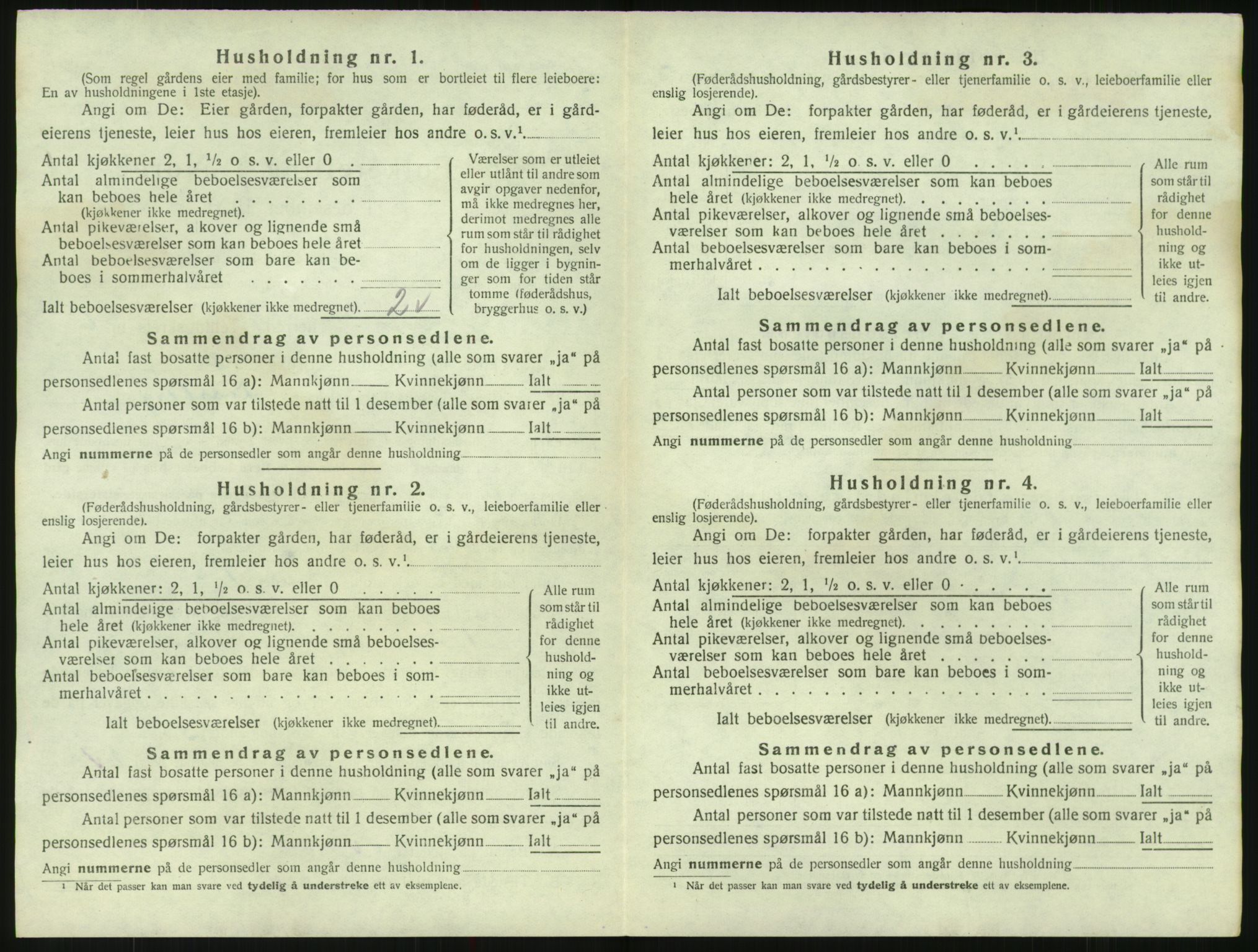 SAK, 1920 census for Evje, 1920, p. 337