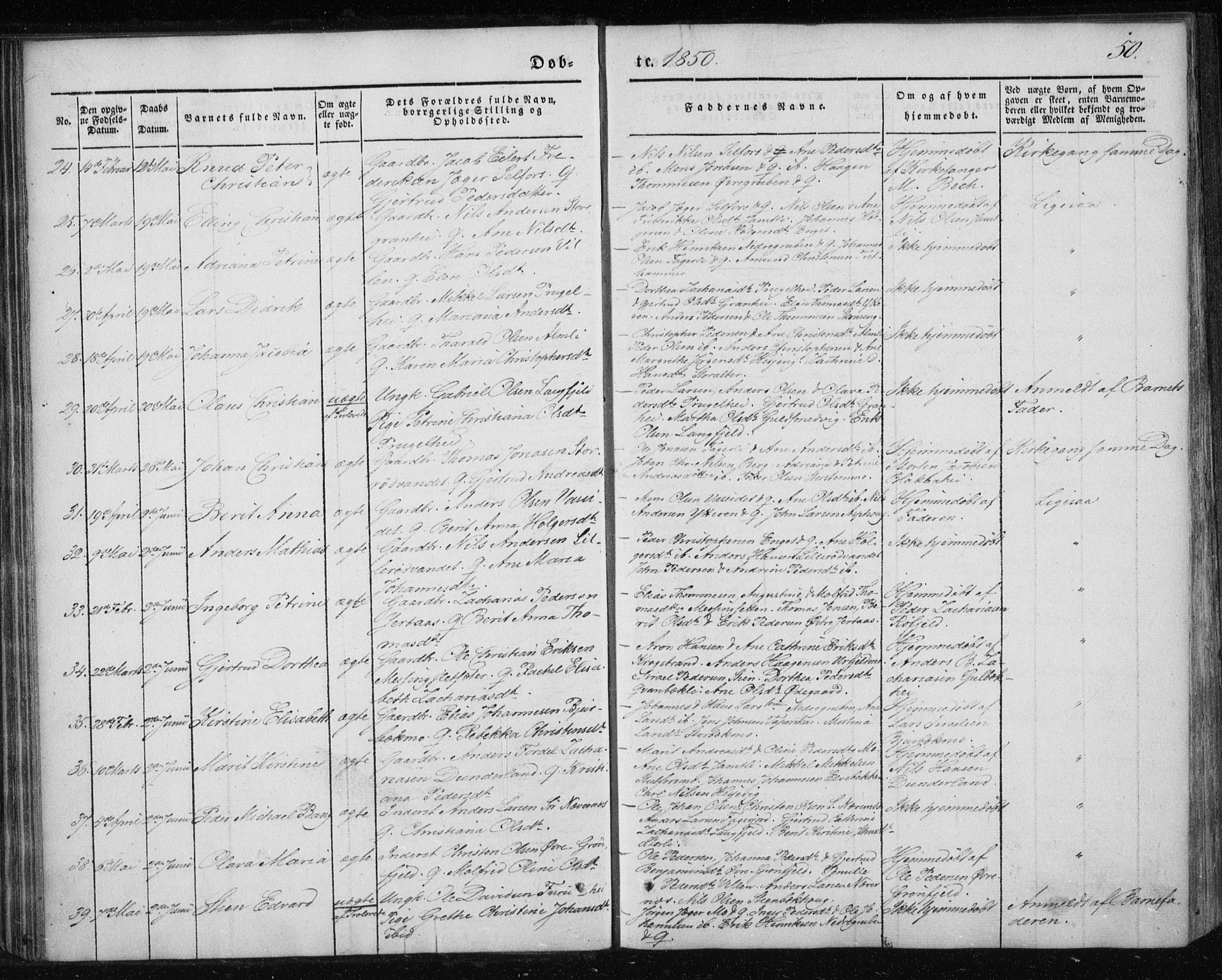 Ministerialprotokoller, klokkerbøker og fødselsregistre - Nordland, AV/SAT-A-1459/827/L0391: Parish register (official) no. 827A03, 1842-1852, p. 50